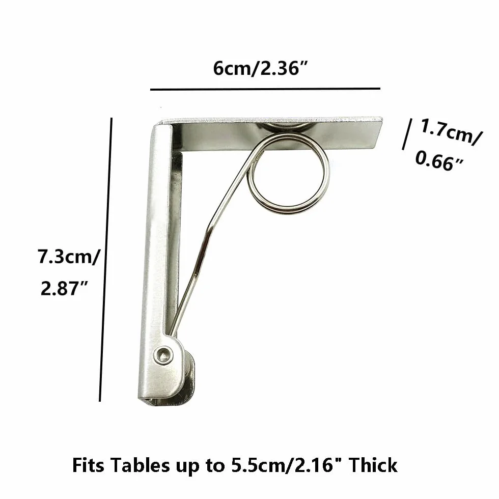 Mollette fermatovaglia a molla in acciaio inox, per picnic, feste, fino a 5,5 cm, confezione da 6