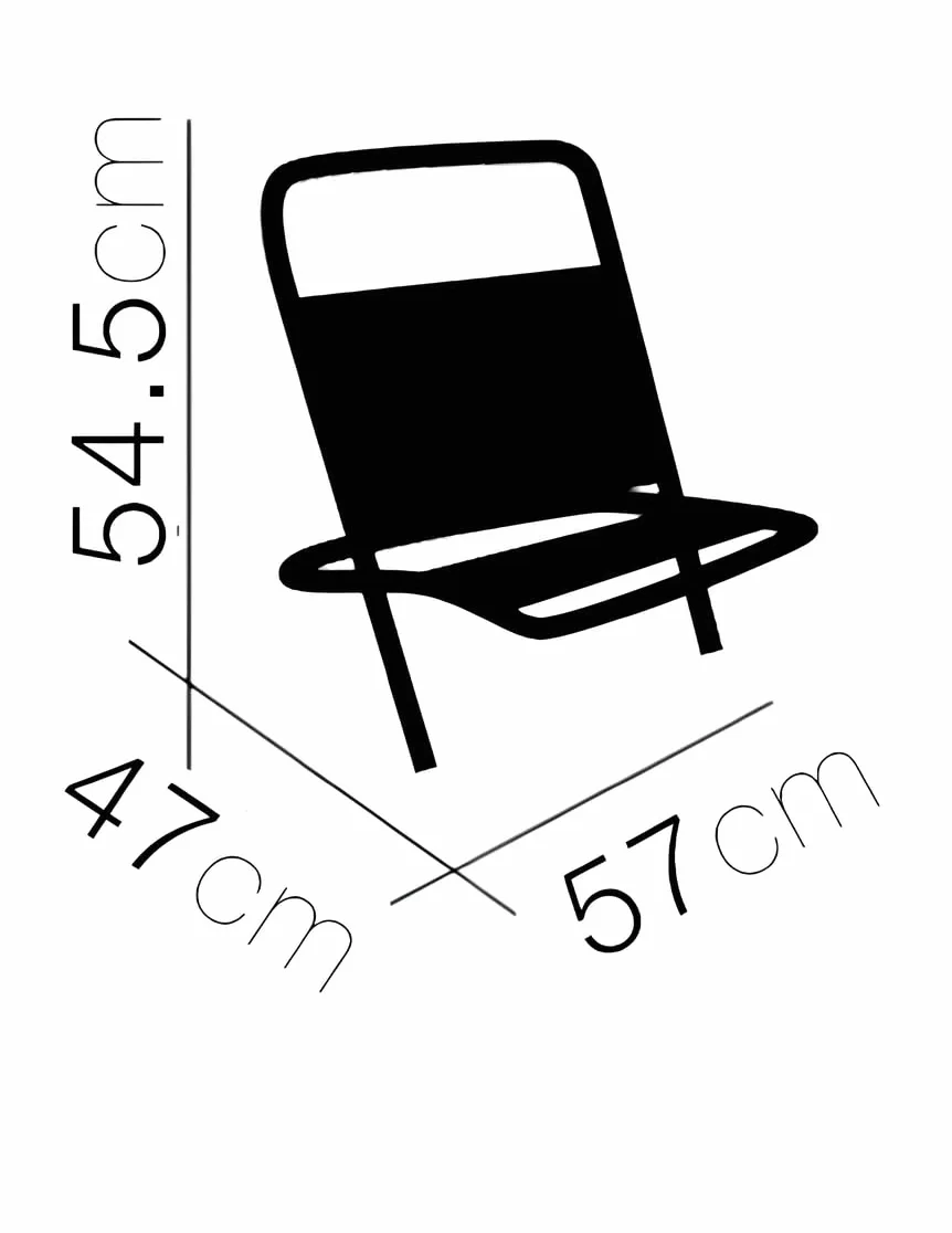 15169 Sedia da spiaggia grigio chiaro 57 x 47 x H 54 cm