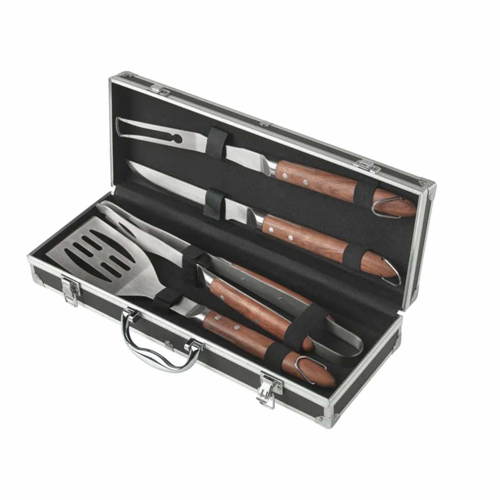 BRANDANI Valigetta Set 4 Pezzi BBQ Barbeque