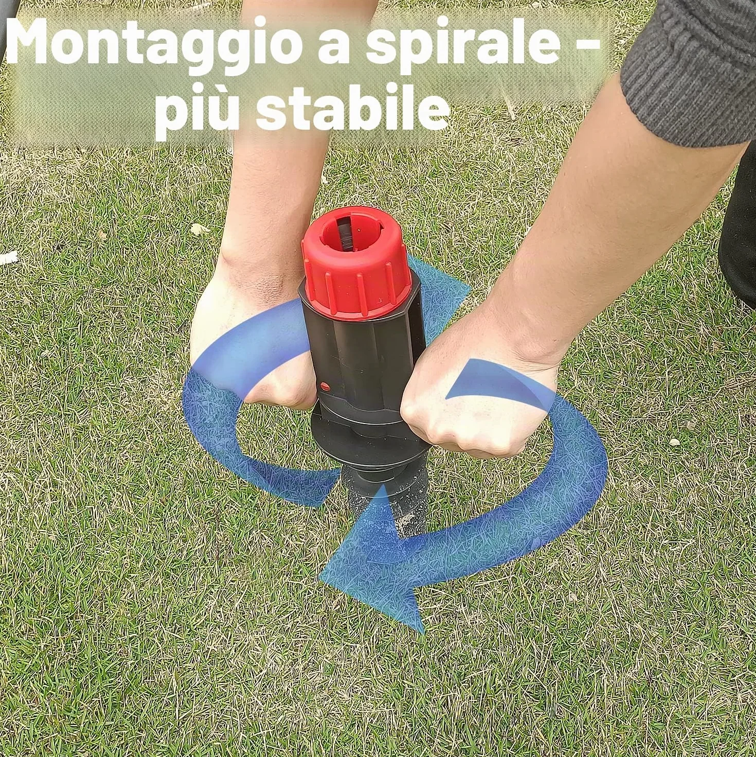 LEcylankEr Base per Ombrellone, Porta Ombrellone per Esterno Picchetto per Ombrellone con Maniglia, Supporto per Ombrellone per Spiaggia/Sabbia/Prato/Terreno, 22-32 mm
