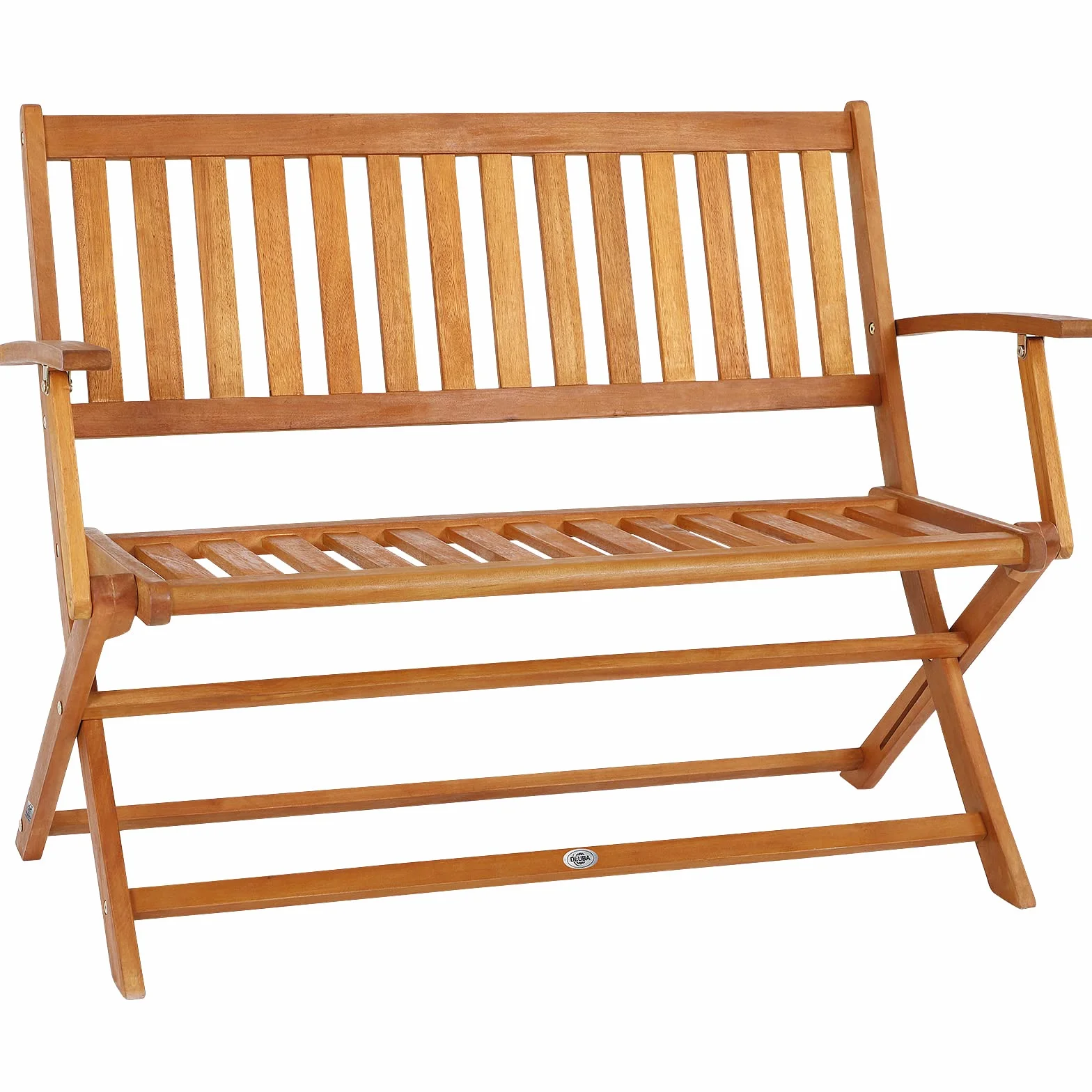Deuba CASARIA® Panchina Pieghevole da Giardino in Legno di Eucalipto Certificato FSC® Panca 2 Posti Terrazza Esterno