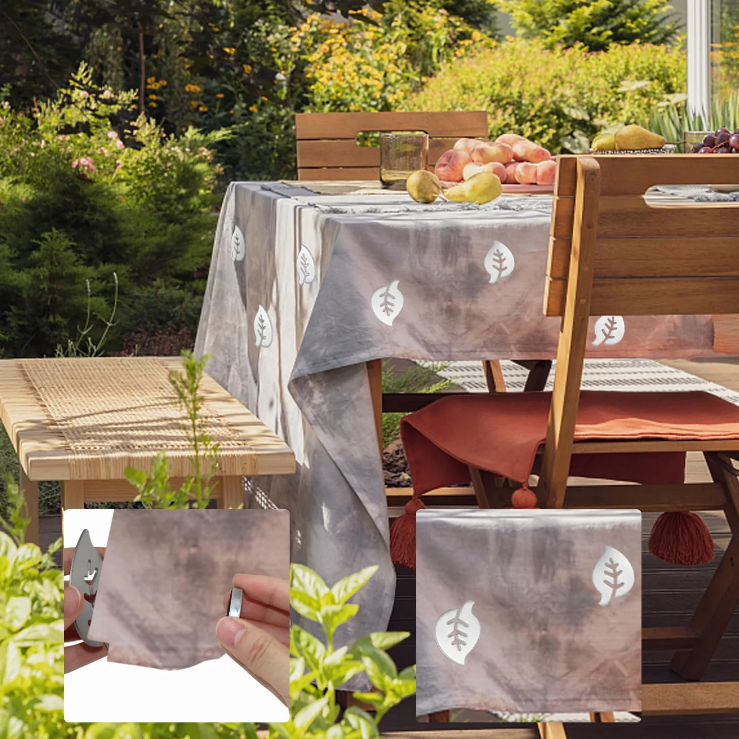 8 Pezzi Pesi per Tovaglia con Calamita Fermatovaglia da Tavola Magnete per Giardino Picnic Feste Cucina E Ristorante (foglio)