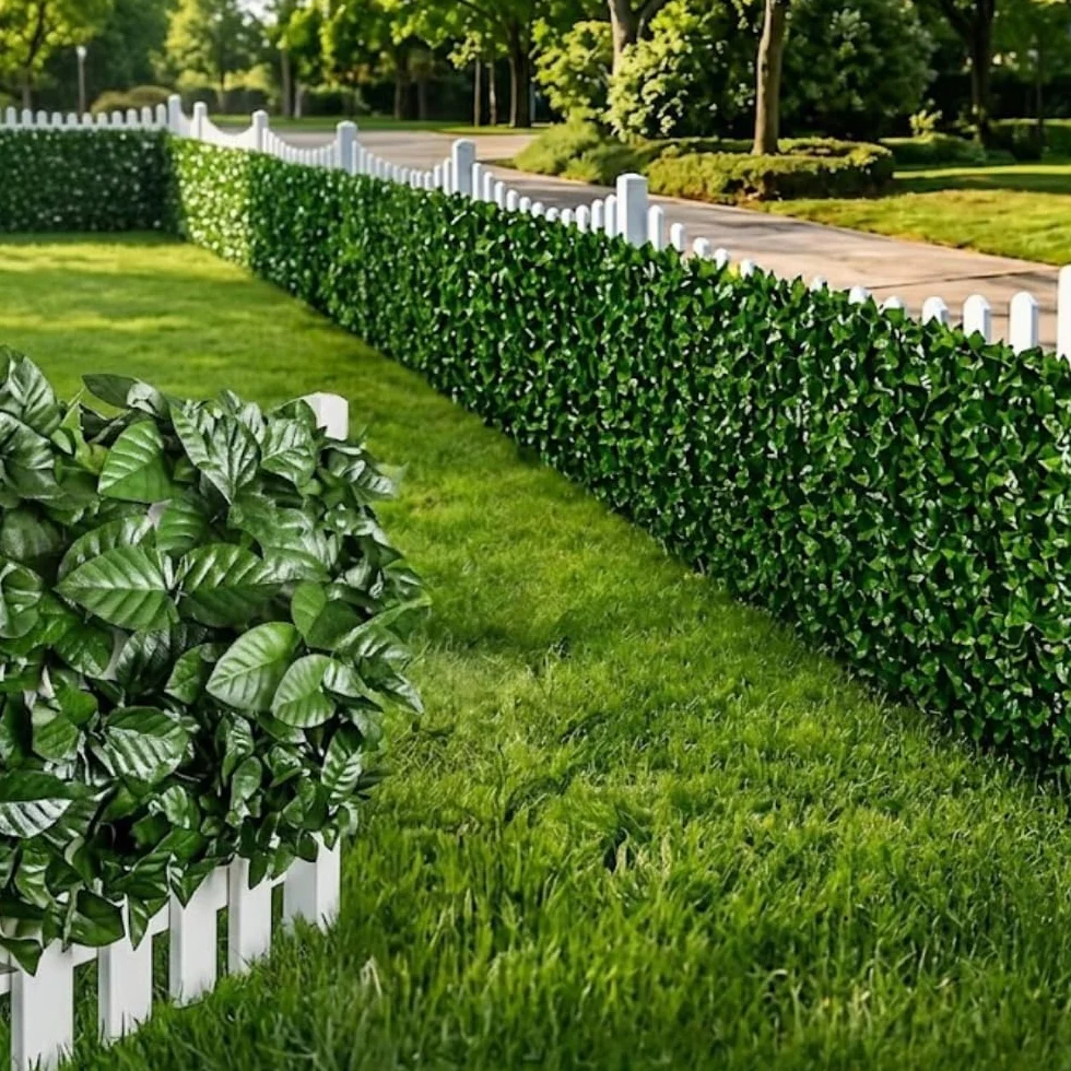 NARCISO Siepe Artificiale da Esterno 1x3 Metri, Siepe Finta per Recinzione Giardino Esterno, Edera in PVC Perfetta per Garantire Privacy Copri Ringhiera Balcone e Frangivista Giardino (Pack da 1)