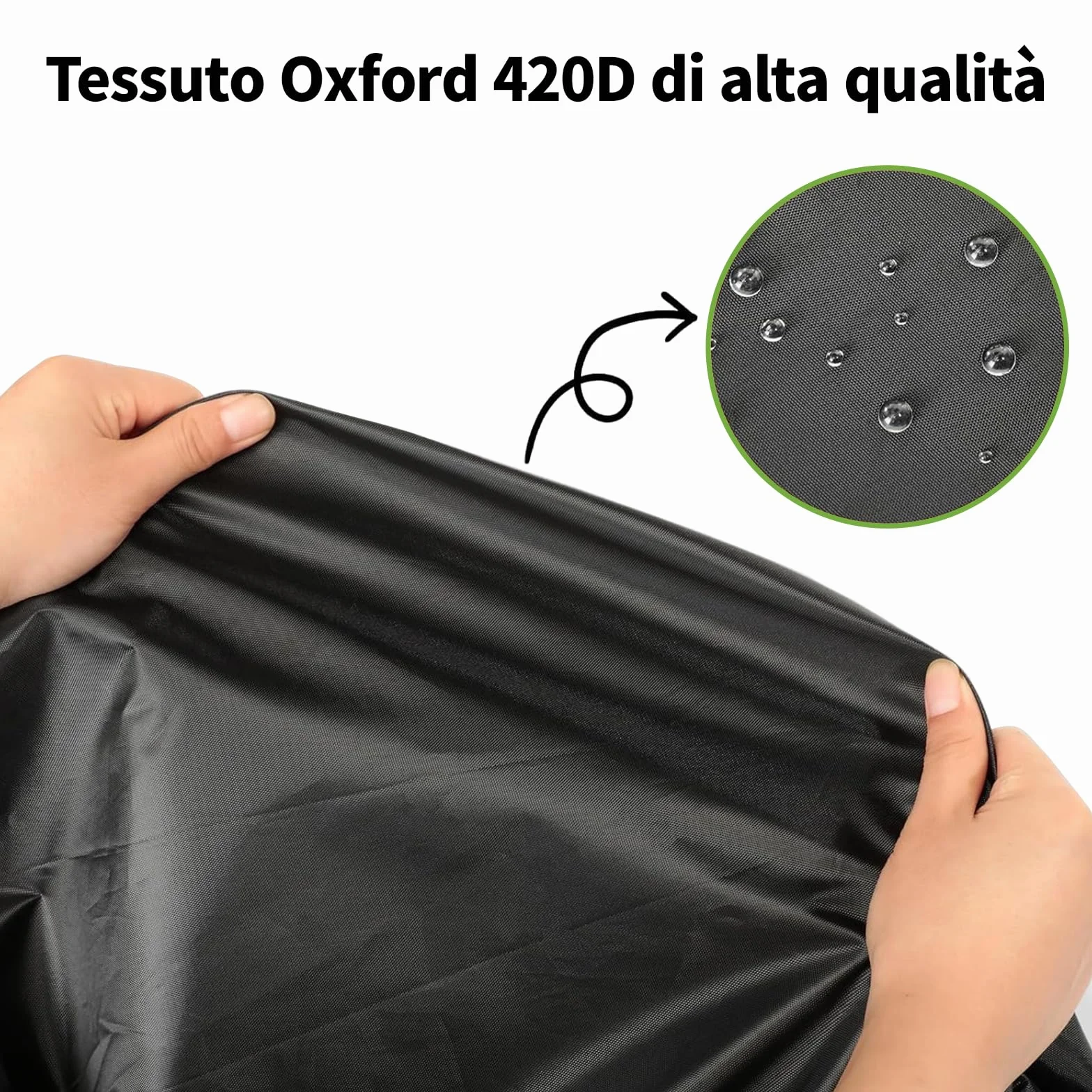 Copertura Sedia Sospesa 420D Oxford Impermeabile e Antivento, Protezione UV per Poltrona Sospesa & Sedia a Uovo con Cerniera e Cordino Regolabile, Telo da Esterno 190×115cm