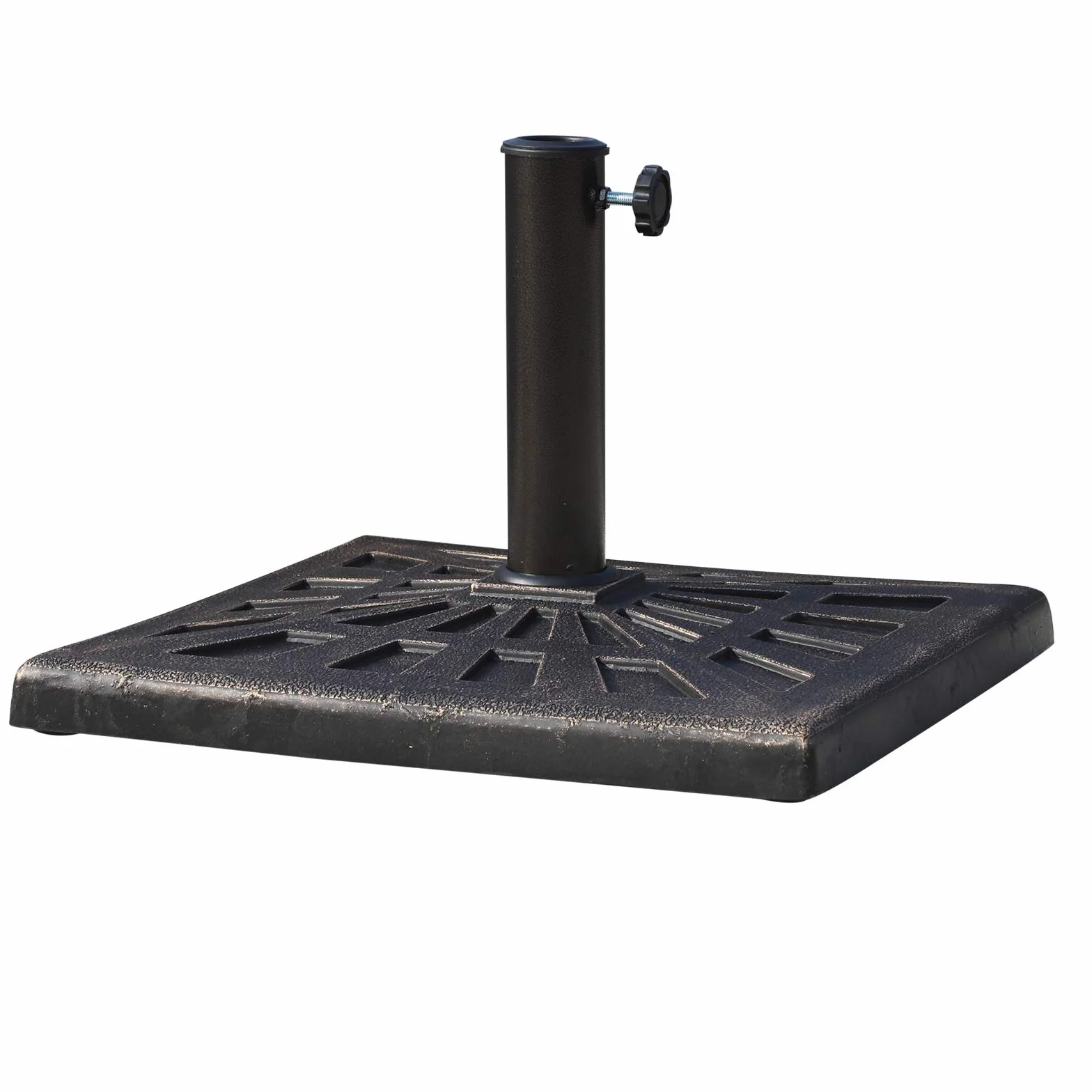 Outsunny Base per Ombrellone Diametro 3,8/4,8cm Peso 15Kg da Giardino Resina 47x47x32cm