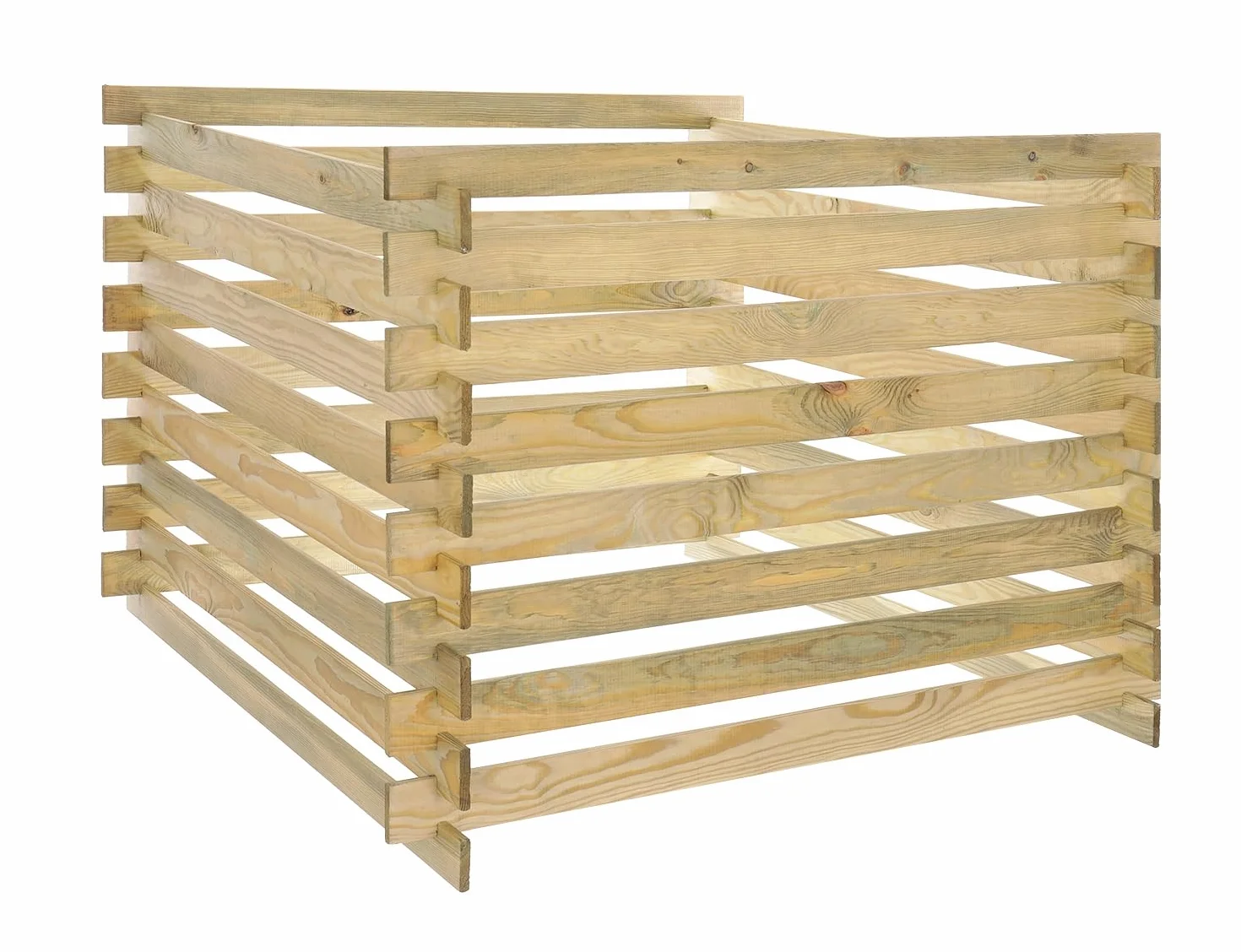 Compostiera Da Giardino In Legno 100x70x100 cm 600 L Compostiera In Assi Sistema Di Compostaggio Da Esterno Resistente Alle Intemperie