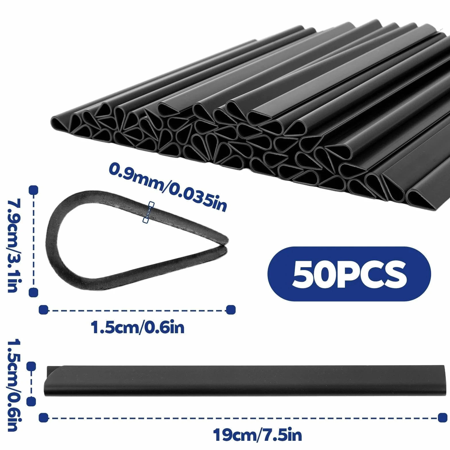 50 Pezzi Guide di Bloccaggio per Strisce Frangivista, Clip di Fissaggio in PVC, Strisce di Fissaggio Universali Binari di Serraggio per Giardino Tappetini a Doppia Asta Antracite