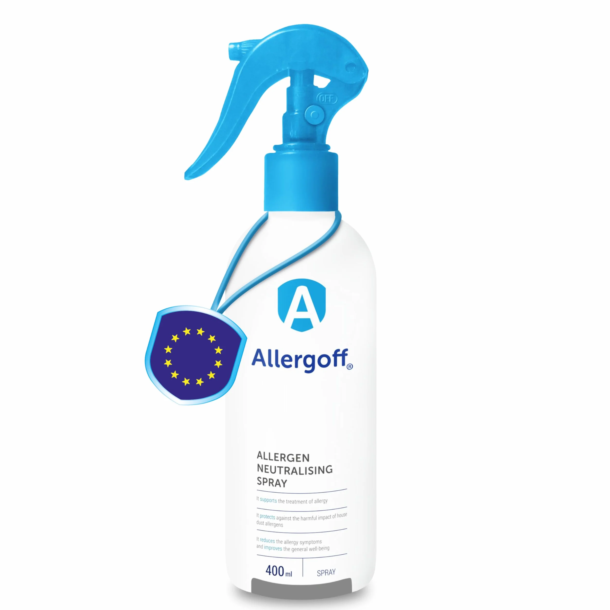 Allergoff Spray Antiacaro 400ml Atossico per Materassi e Cuscini Controllo Acari