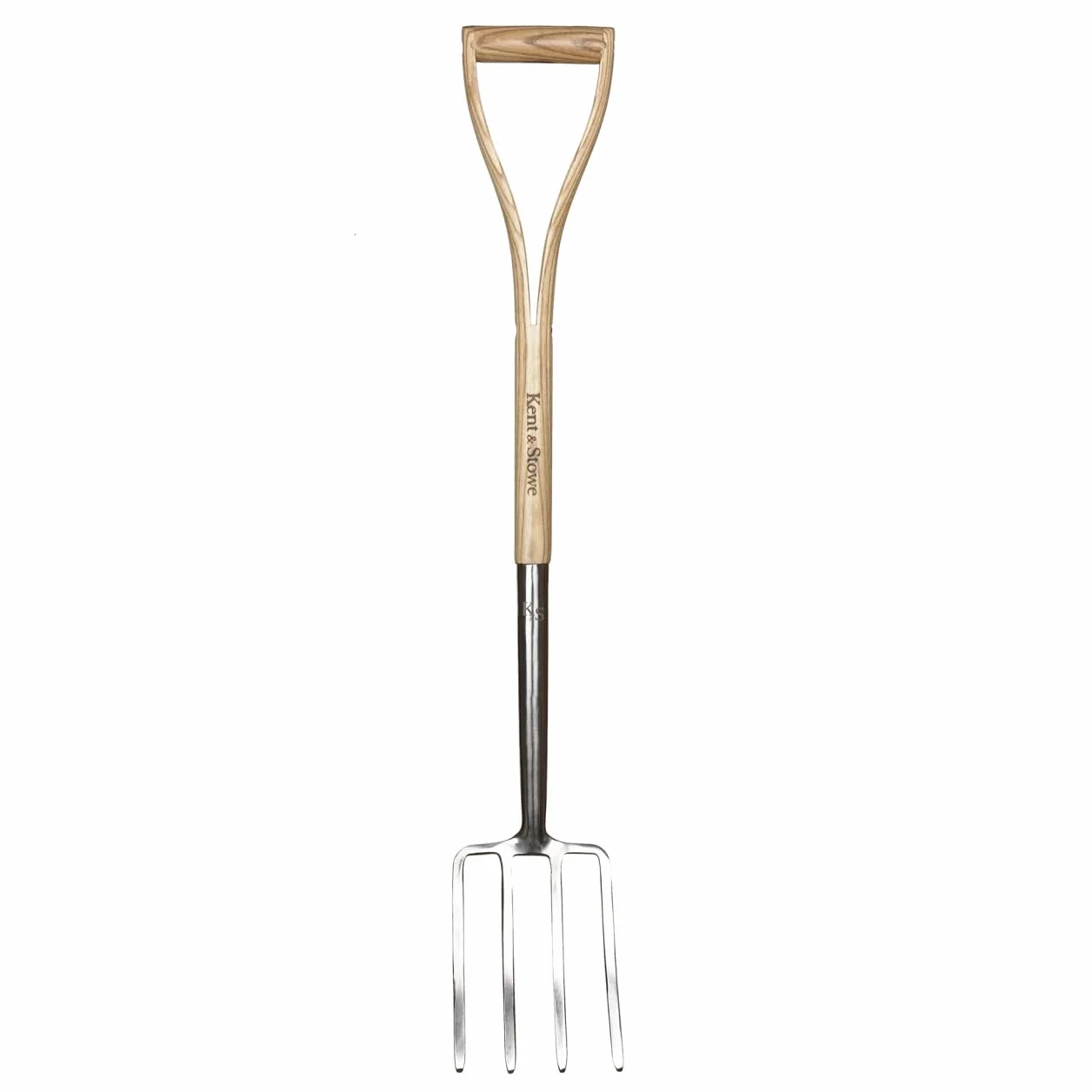 Kent & Stowe Forchetta da giardino per bambini – Forca da giardino leggera in acciaio inossidabile con manico in frassino, lunghezza: 71 cm