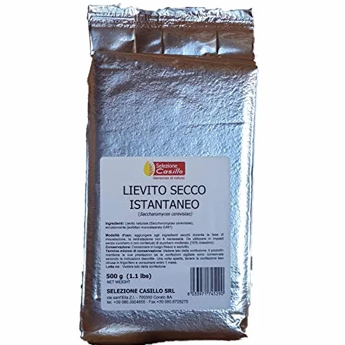 Lievito secco di birra 500g - Selezione Casillo - Cartone da 10 Pezzi