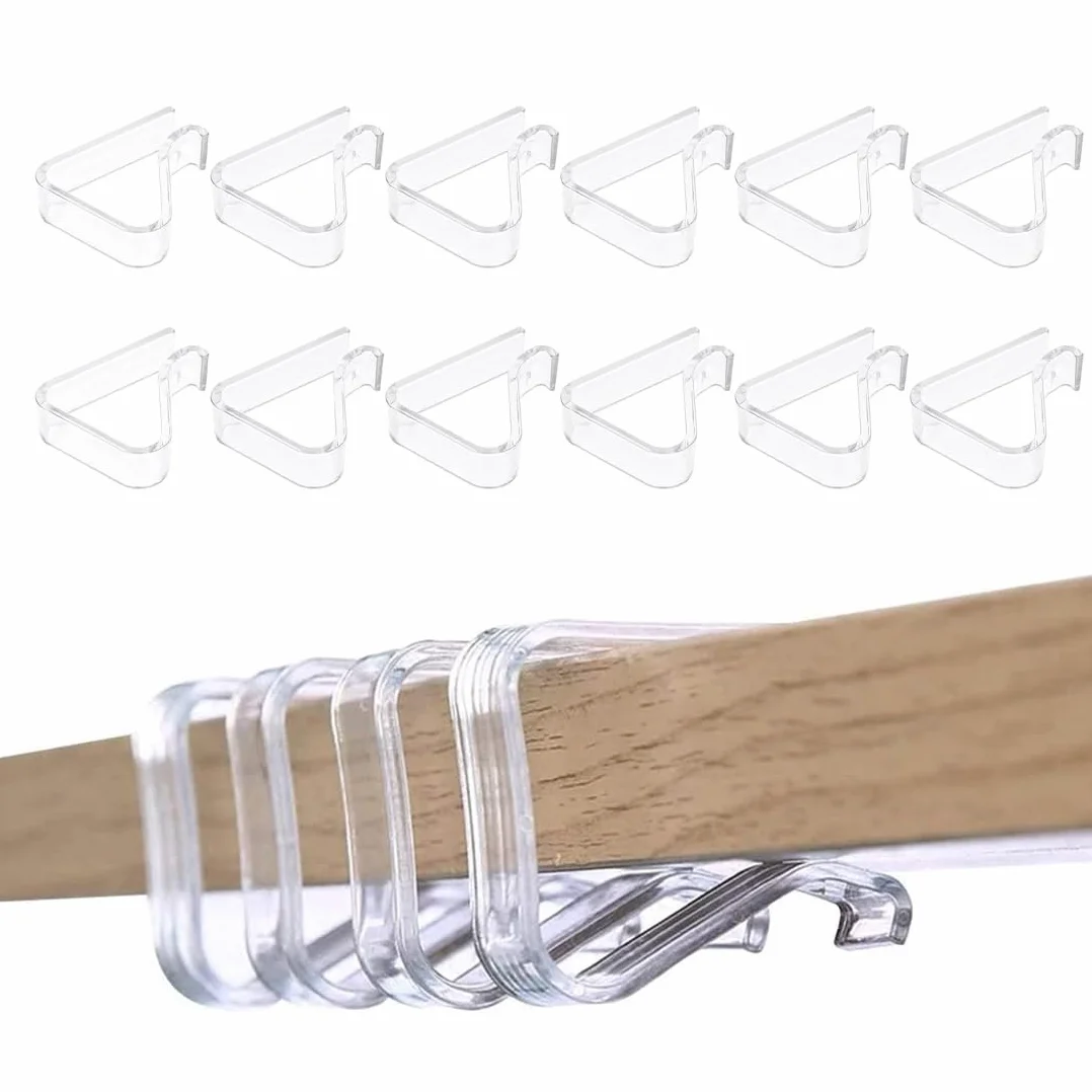 12 Fermagli Tovaglia Plastica Trasparenti per Tavolo da Esterno Ganci Ferma Tovaglia per Barbecue Picnic Feste in Giardino Adatti a Tavoli di Spessore 1.7-3.5cm