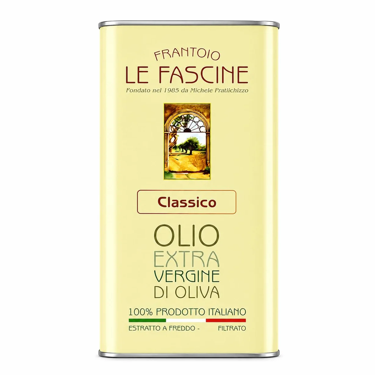 Le Fascine Classico - Olio Extravergine di Oliva 100% Italiano Estratto a Freddo Prodotto da Monocultivar Provenzale (Latta da 5 Litri)
