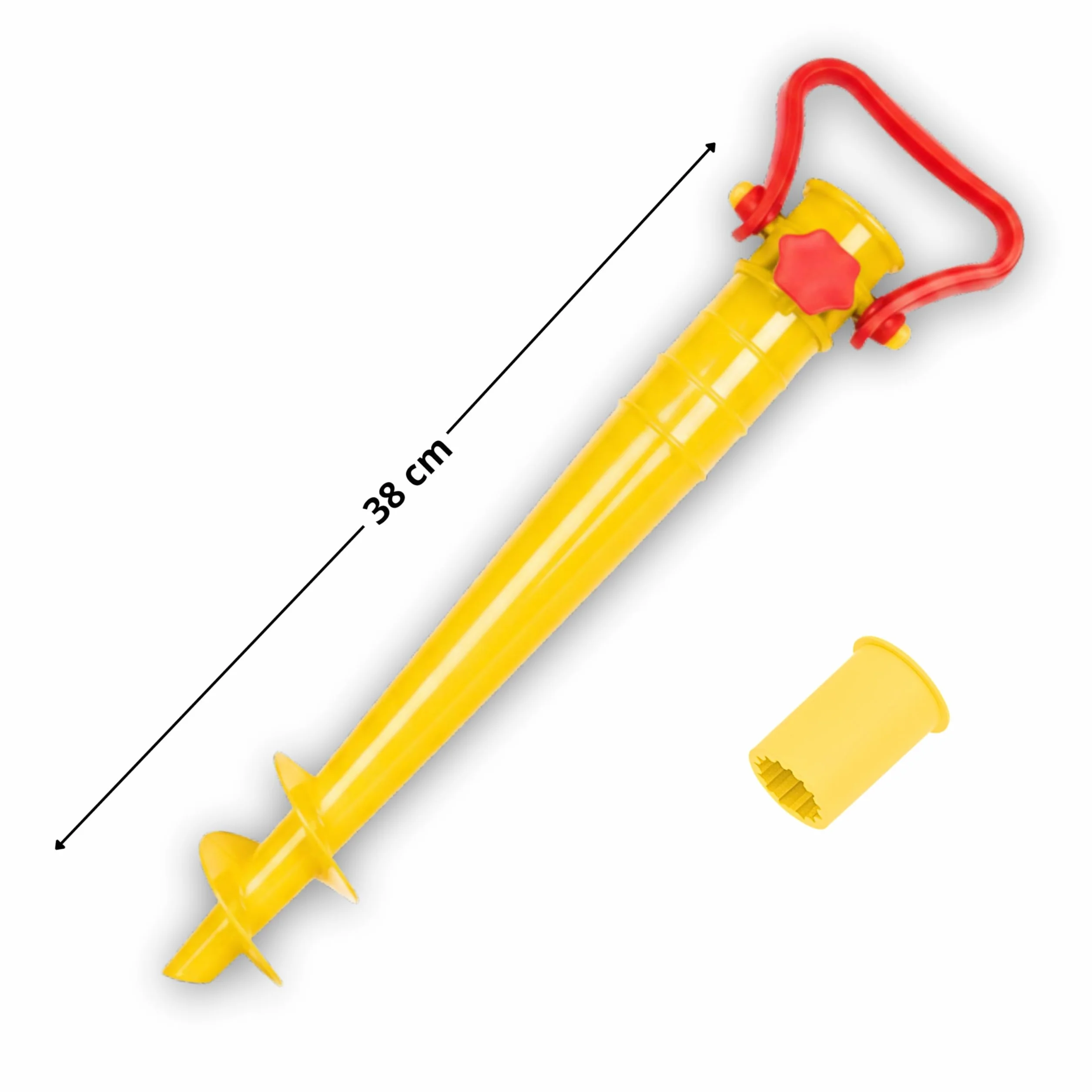 YASTA 2 pz Picchetto per Ombrellone da Spiaggia 38cm Puntale Antivento con Vite Supporto Universale con Punta Girevole Trivella per Sabbia Mare Prato Adattatore per Fissaggio Rapido in Plastica ABS