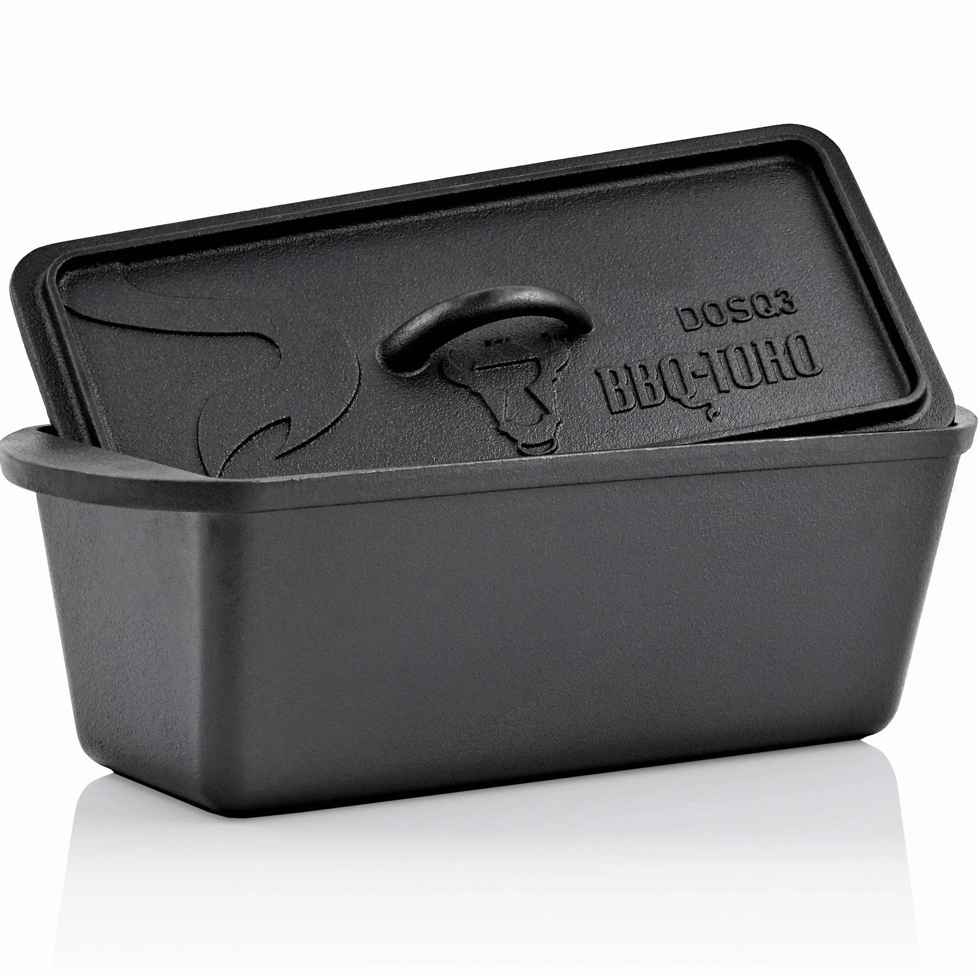 BBQ-Toro Dutch Oven Pan | Casseruola da forno olandese in ghisa | 3,0 litri | preseasoned - già bruciato | Pan con coperchio