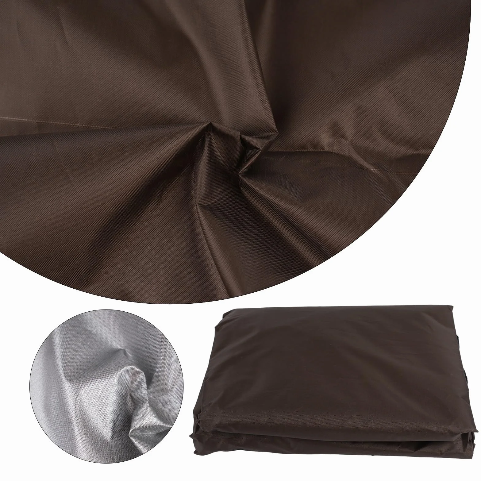 Eawfgtuw Copertura di ricambio per dondolo impermeabile, a 3 posti, per patio, veranda, giardino, cortile (caffè)
