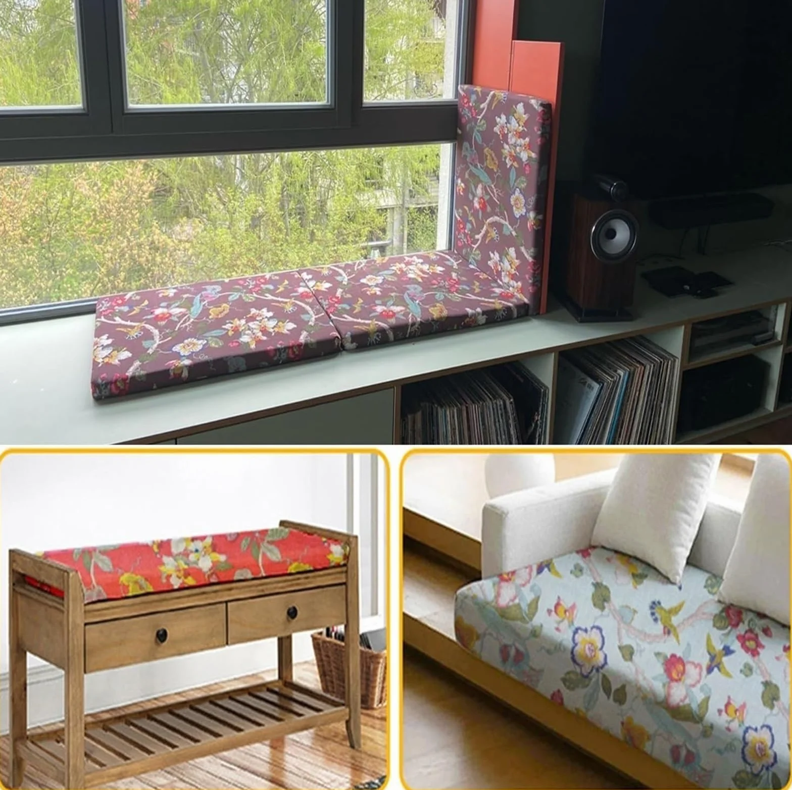Federa Cuscino Copri per Panca Sedie su Misura Federe Panche Divano Letto Interni Esterni Giardino Terrazza Cuscini Copricuscini Sedili Pranzo 10cm Altezza Stampa Lino(120x40 cm)