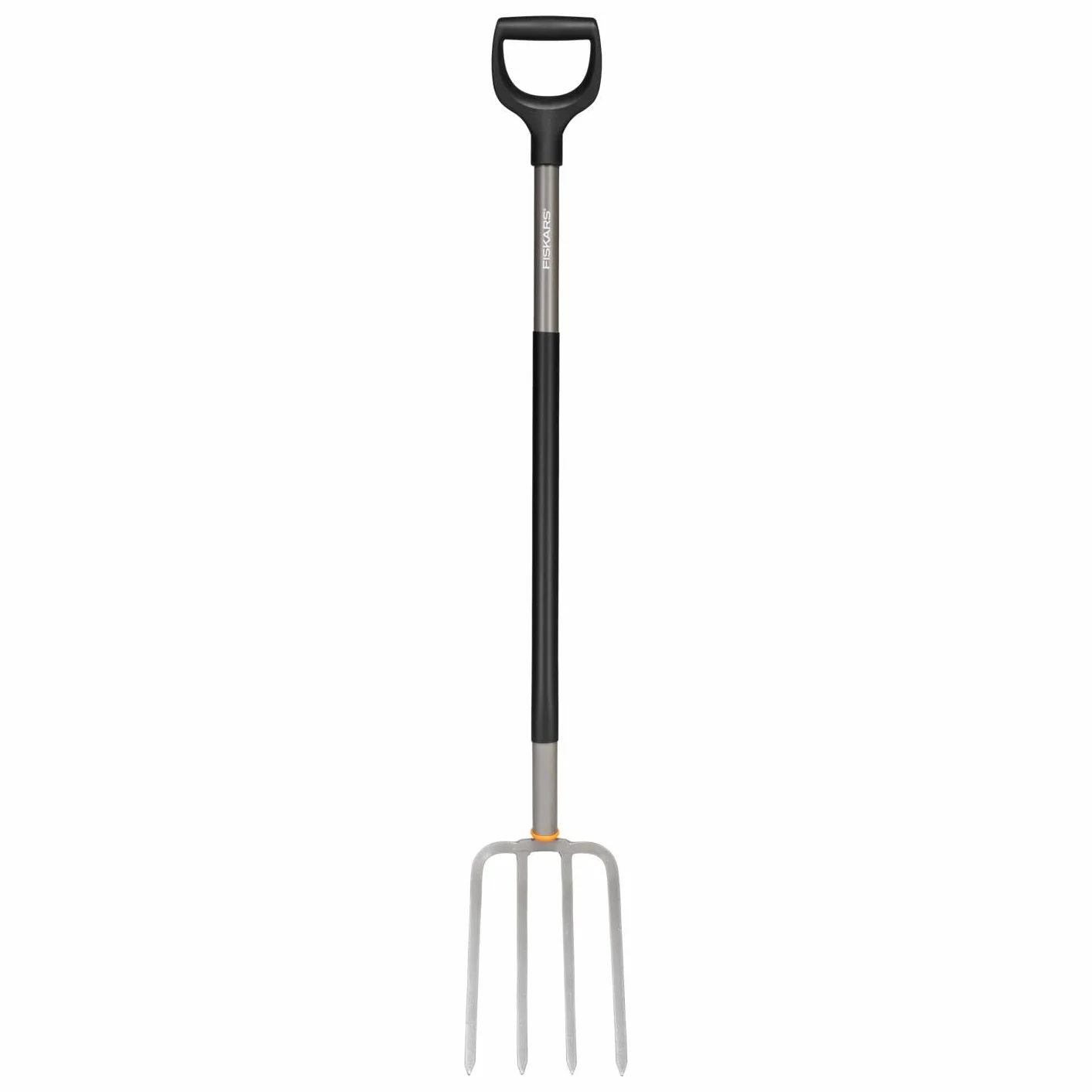 Fiskars Forcone per Terreni Duri e Sassosi, con 4 Rebbi, Lunghezza: 132 cm, Acciaio al Boro di Alta Qualità, Grigio/Nero, Ergonomico, 1070679