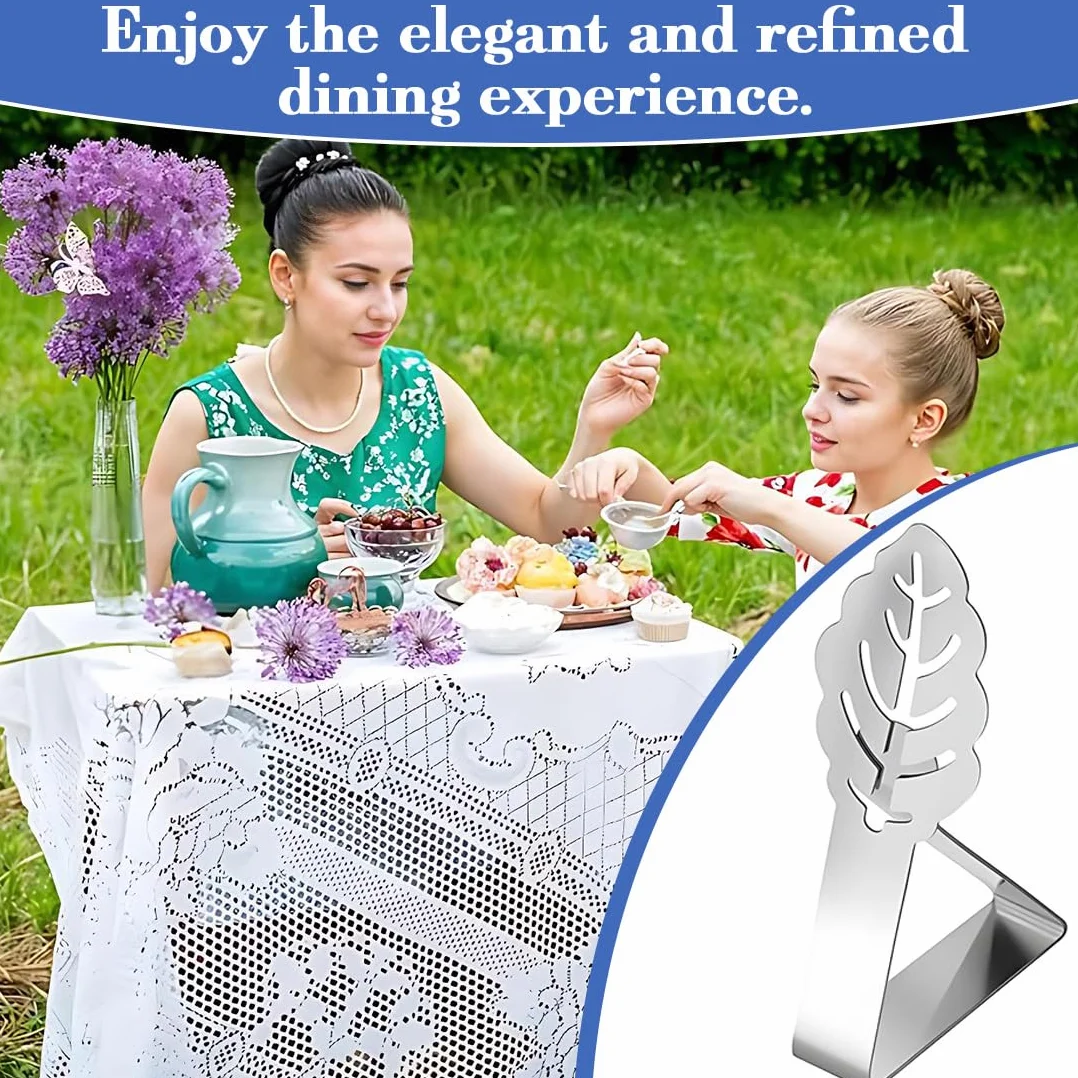 10 Pezzi Tovaglia Clip in Acciaio, Tovaglia da Esterno Clip fermatovaglia da Esterno Mobile, Fermatovaglia da Tavola per Picnic, Barbecue, Matrimoni, Feste Altri Eventi