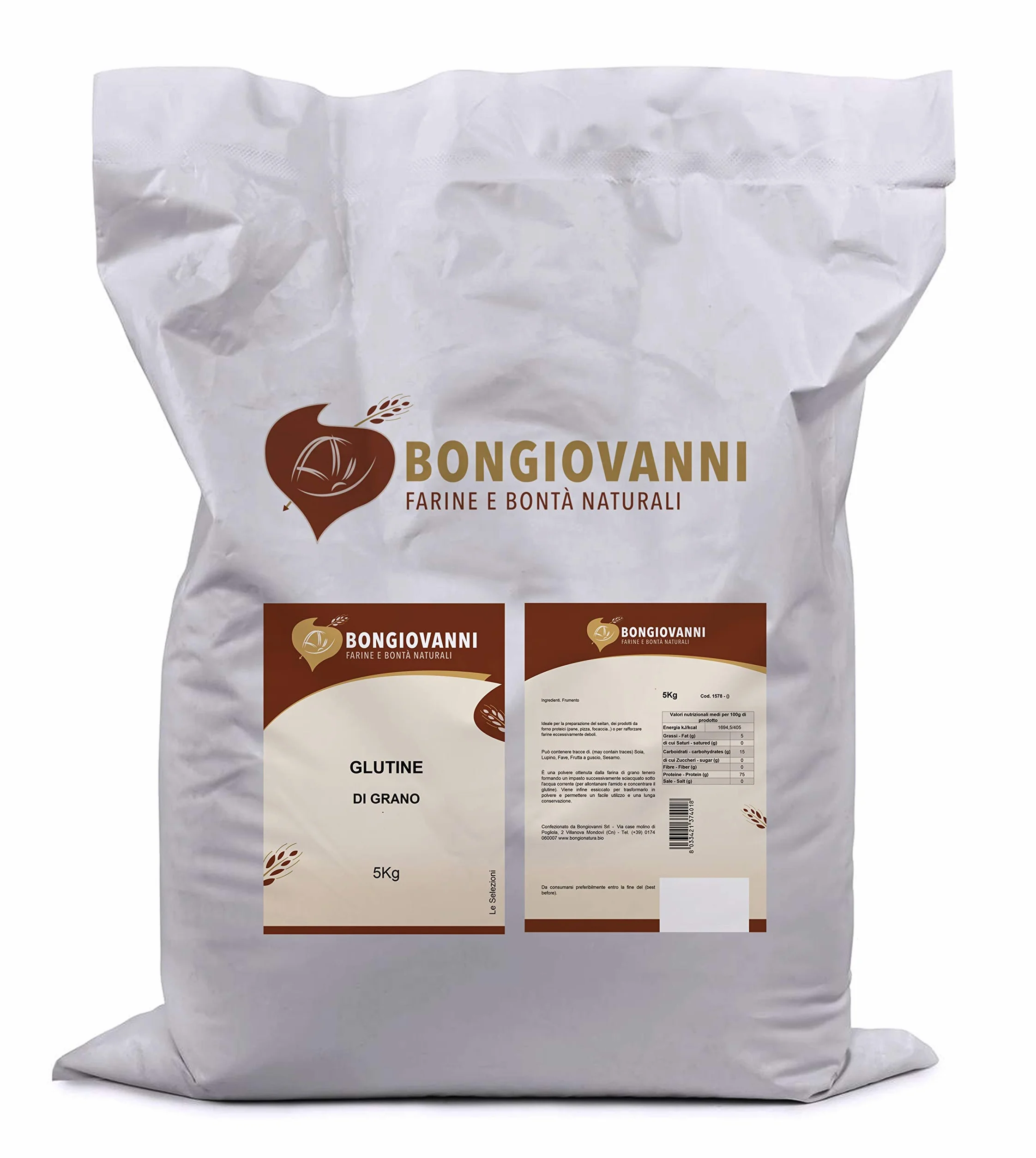 BONGIOVANNI FARINE E BONTA' NATURALI Glutine di Grano 5Kg