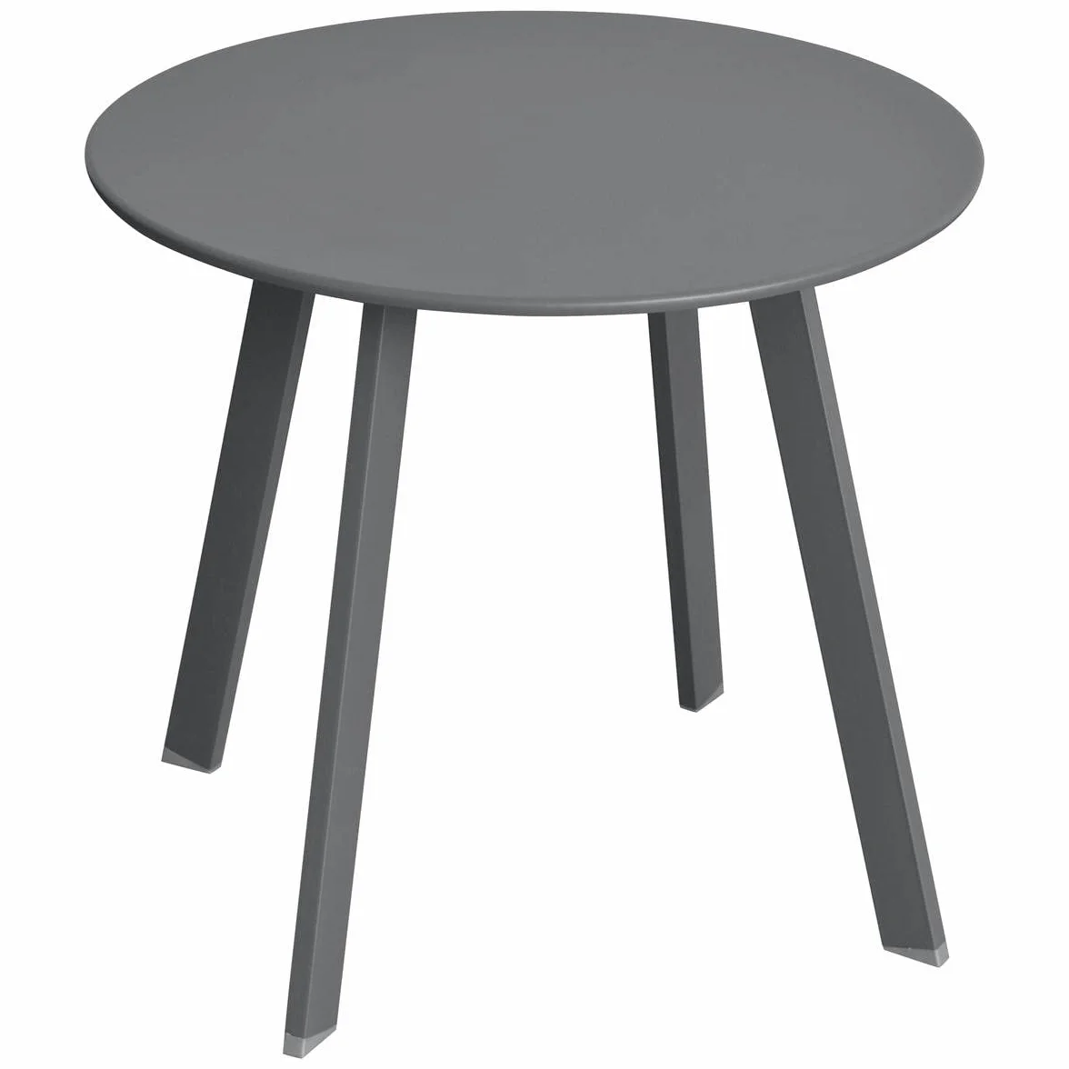 Hespéride - Tavolino da Giardino Rotondo saona Grafite Opaco 50x45cm in Acciaio cataforetico