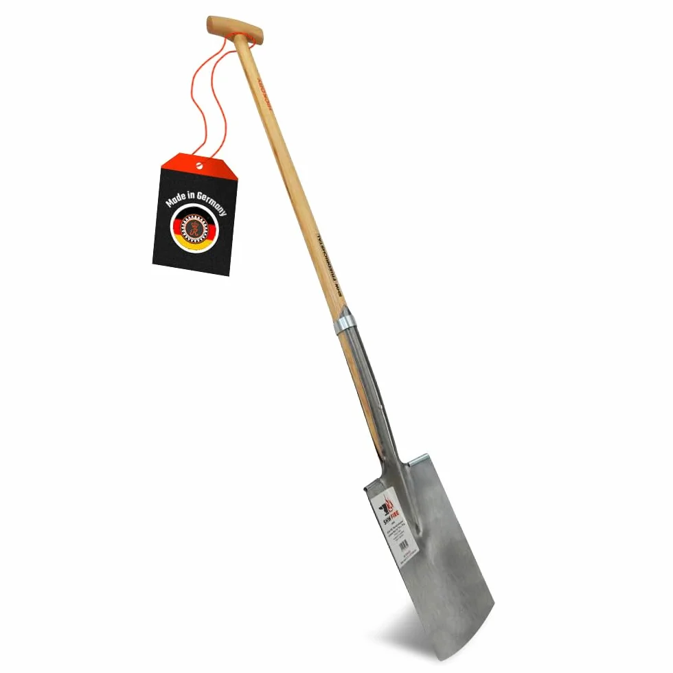 SHW-FIRE | Vanga per vivaio - 85 cm con manico T in hickory, robusta, per terreni duri e rocciosi, perfetta per lavori di giardinaggio e radicazione, durevole e di alta qualità | Prodotto in Germania