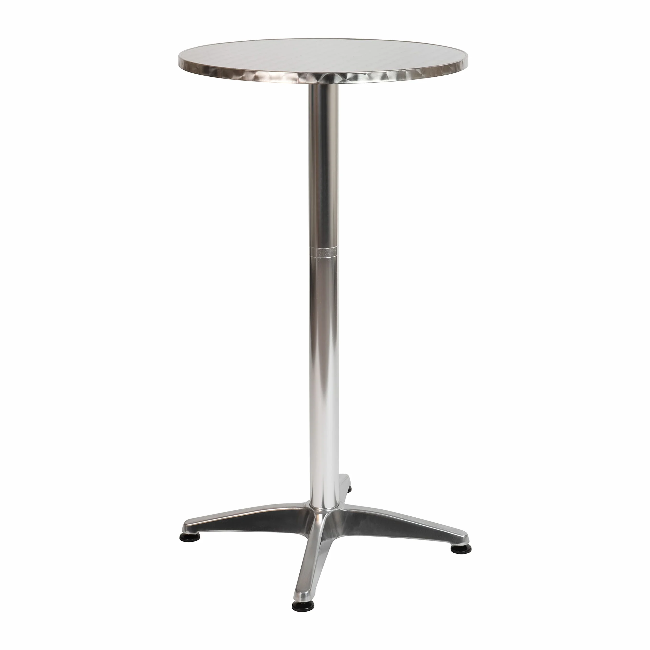 Flash Furniture Mellie - Tavolo da bar in metallo, in alluminio, altezza 60 cm, per interni ed esterni