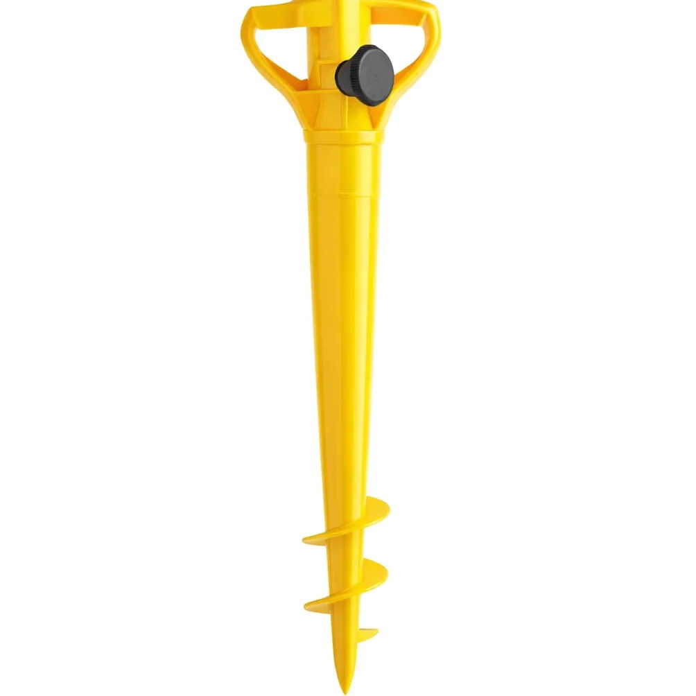 Generico Trivella Ombrellone da Spiaggia – Supporto Anti-Vento per Sabbia e Terra – Punta Avvitabile Rinforzata – Facile Installazione – Compatibile con Ombrelloni Standard – Made in Italy