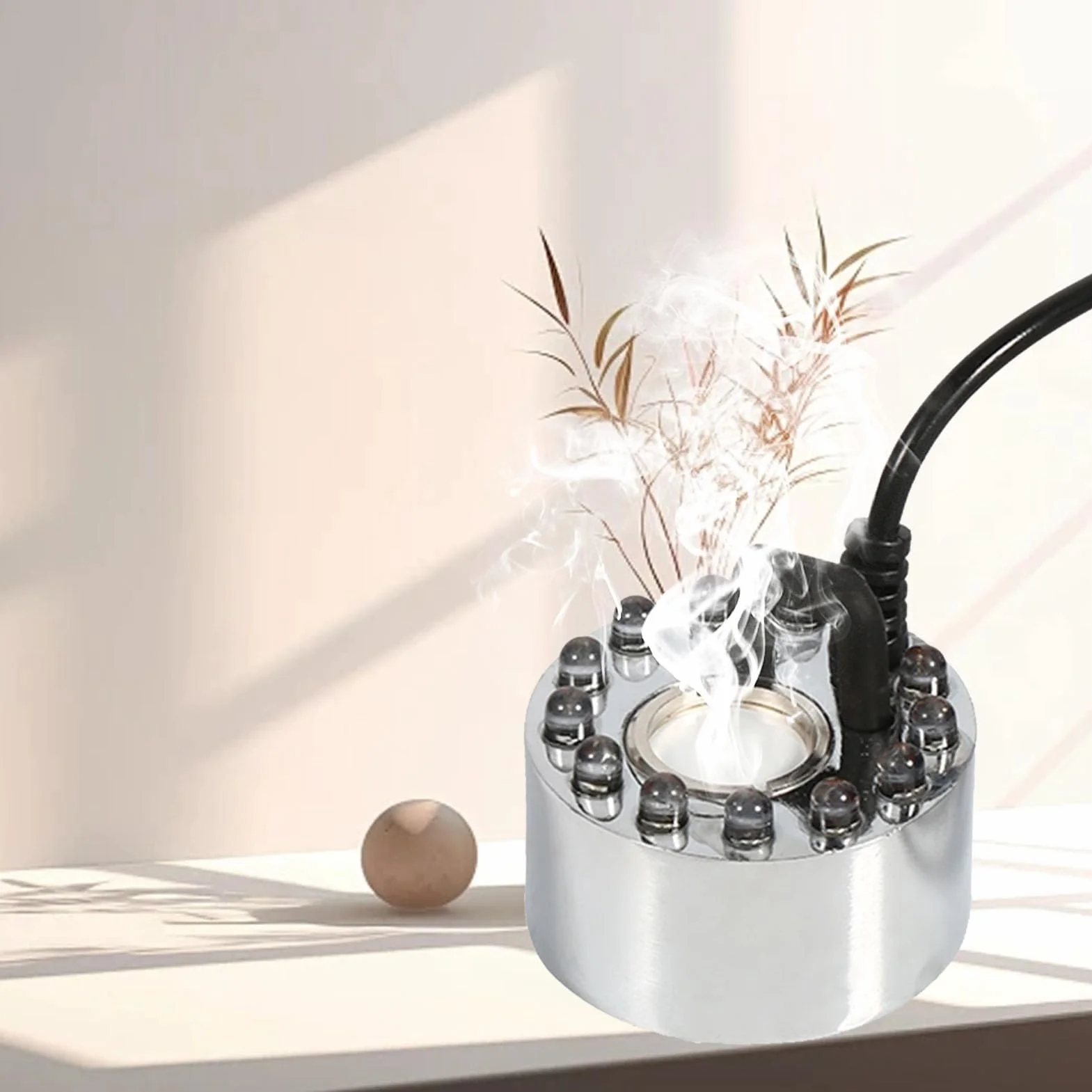 Mist Maker Modifica Atomizzatore per Laghetto con Fontana ad Ultrasuoni 12 LED 24V