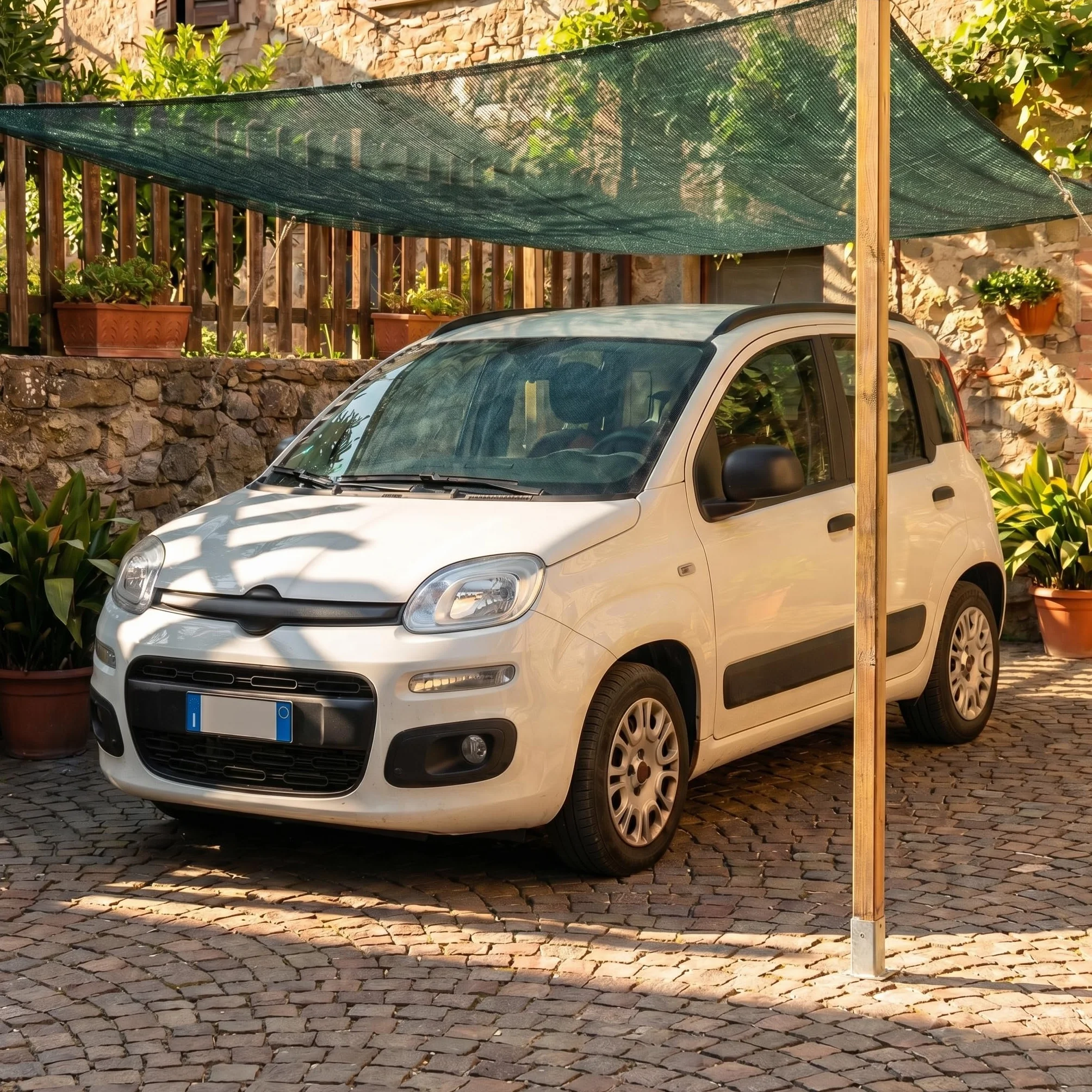 MAKA Rete Ombreggiante da Esterno, Telo Ombreggiante 90% Resistente ai Raggi UV, Rete Parasole Verde per Recinzione, Pergola, Serra, Giardino, Balcone, Piscina (2 x 5 metri)