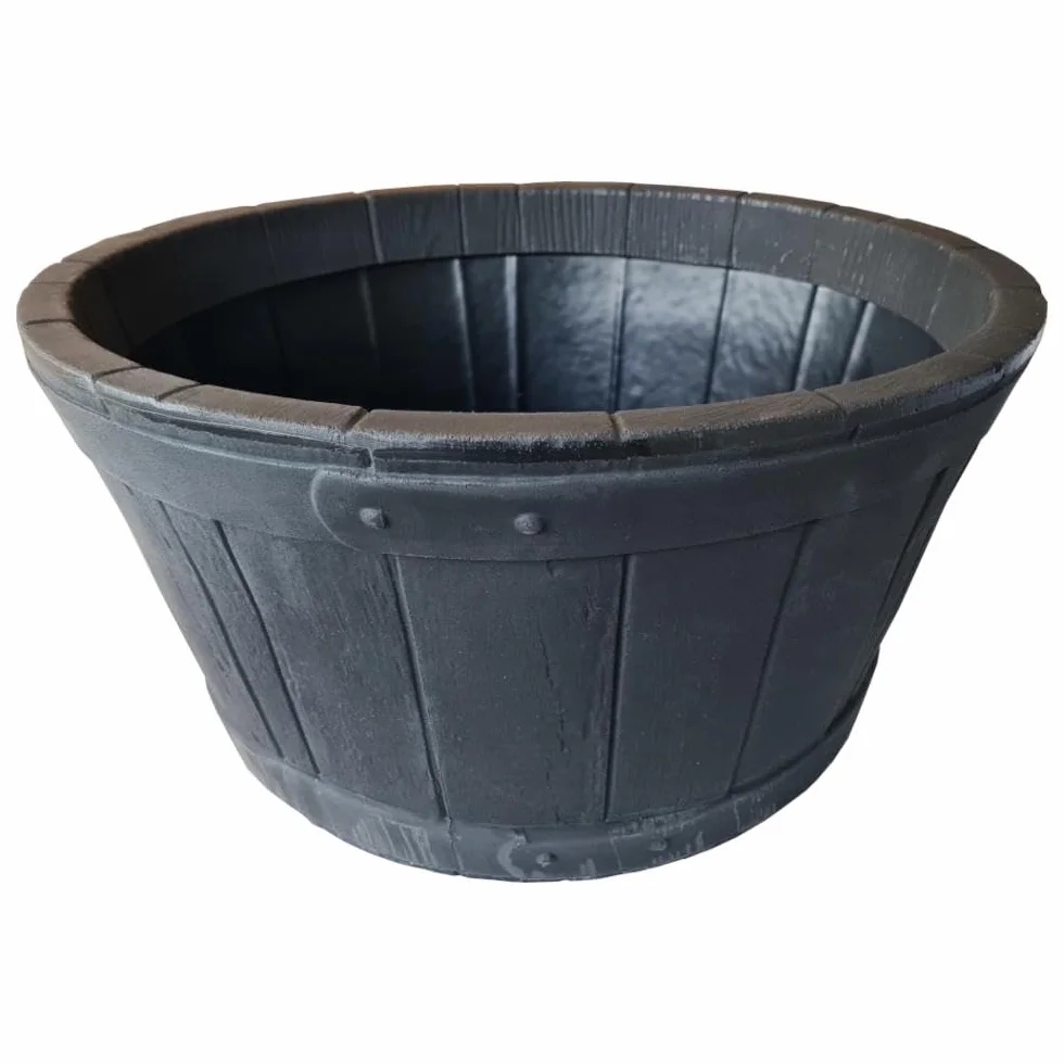 Strata Fioriera Oakwood Effetto Rovere da 50 cm, Resistente al Gelo, Senza fori di Drenaggio, per Uso Interno/Esterno, Ideale per Patii, Pavimentazioni, Ghiaia - 49x49x24.5 cm