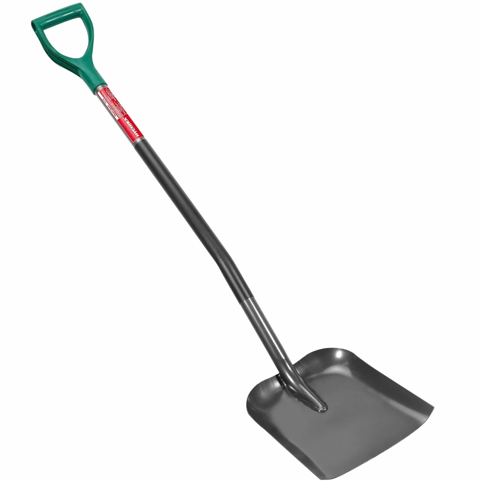 HYCHIKA Pala da Giardino Piazza, Vanga da Giardinaggi, Pala da Scavo, Acciaio Temprato di Alta Qualità, Manico Ergonomico Impugnatura a D, per Piante, Agricola, Diserbo, Spalatura Neve