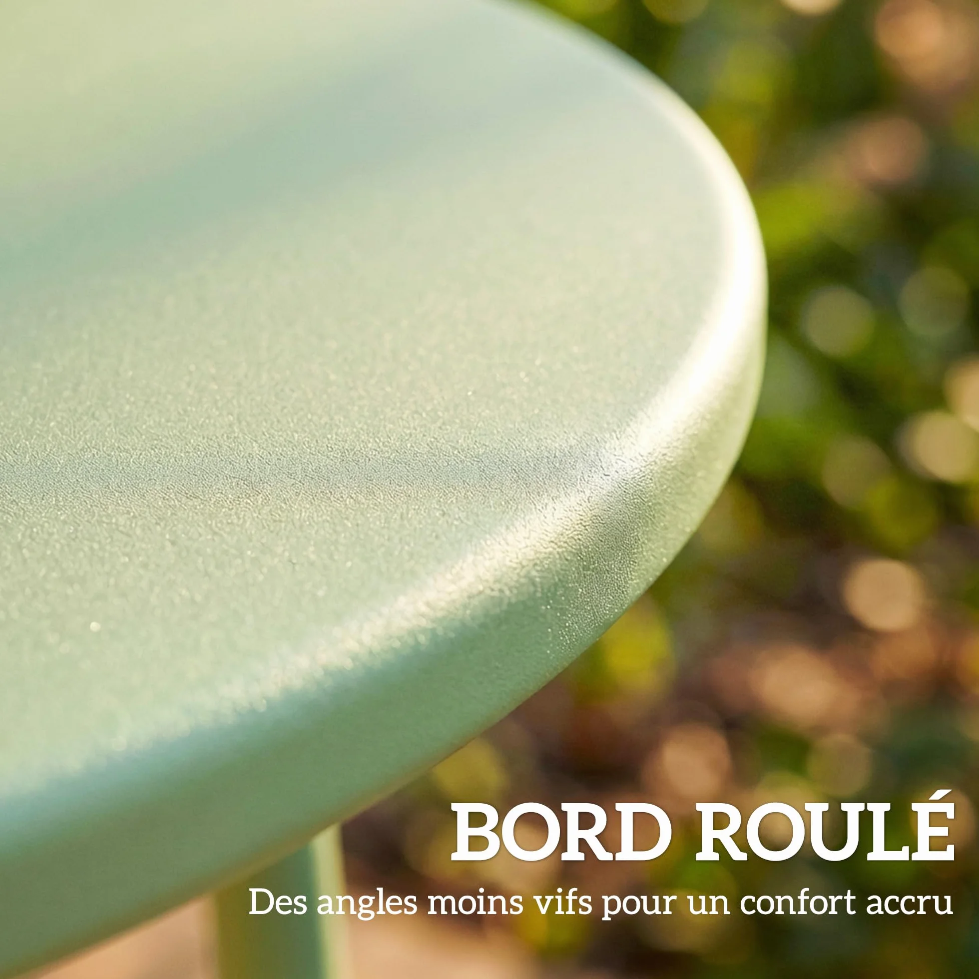 Outsunny Tavolino da esterno con bordo arrotolato, tavolo da giardino rotondo con base a X con gambe regolabili in altezza, per interni soggiorno, terrazza, balcone, metallo, Ø 48 x 51 cm, verde