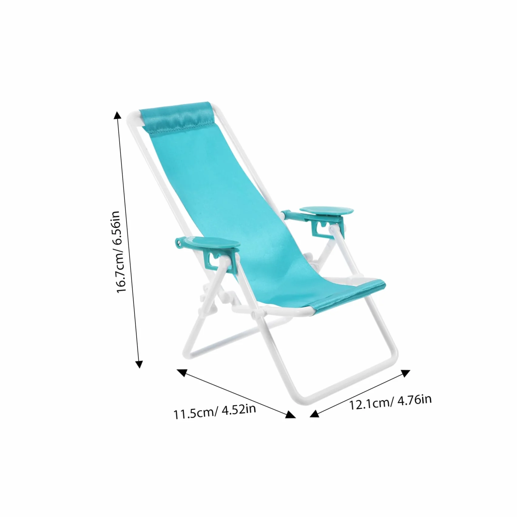 Gadpiparty Sedia da Spiaggia in Miniatura in Plastica Pieghevole Struttura Stabile per Campeggio e Viaggi Accessorio per Casa delle Bambole