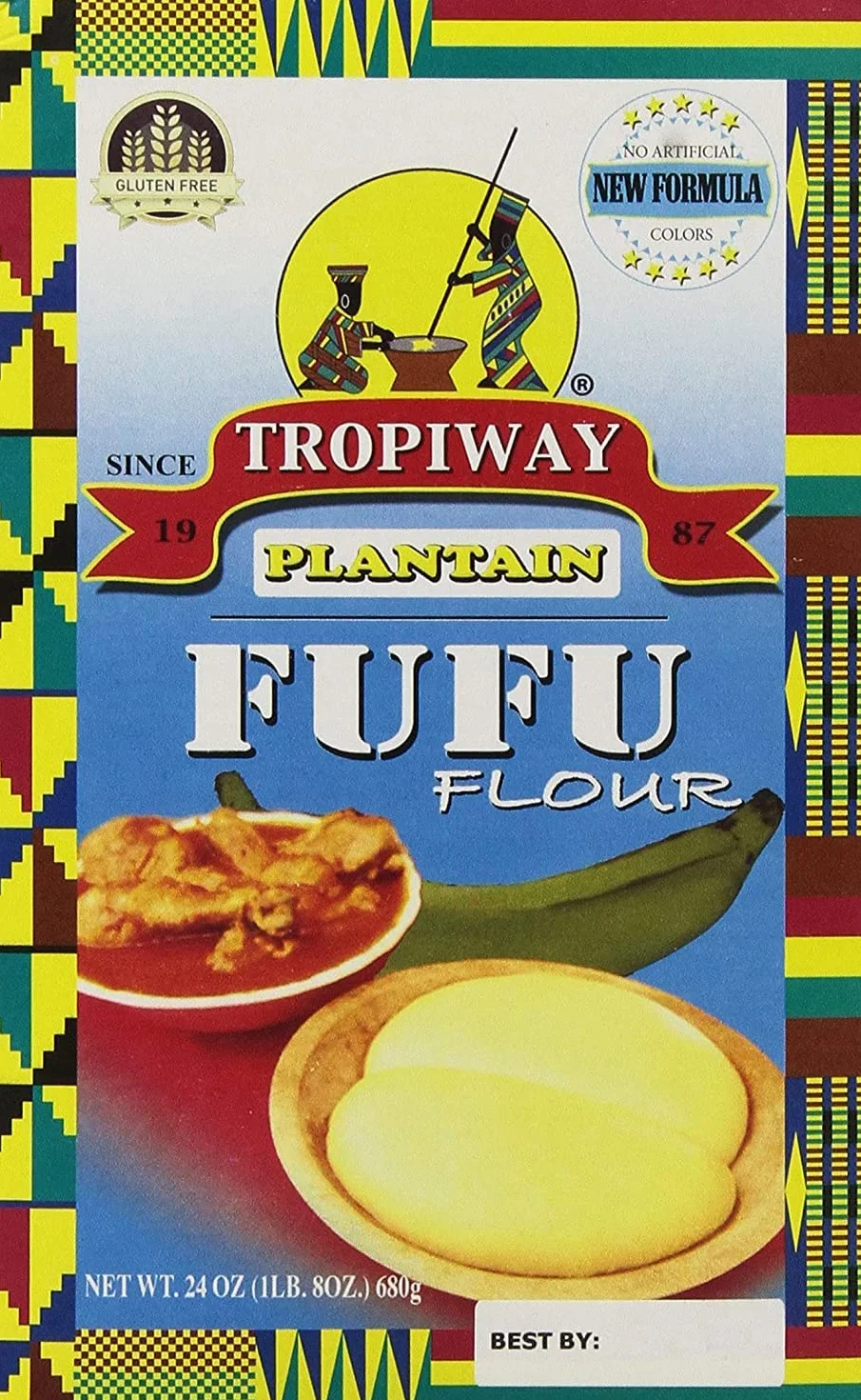 Piantaggine Fufu Farina 24 oz - Confezione da 4