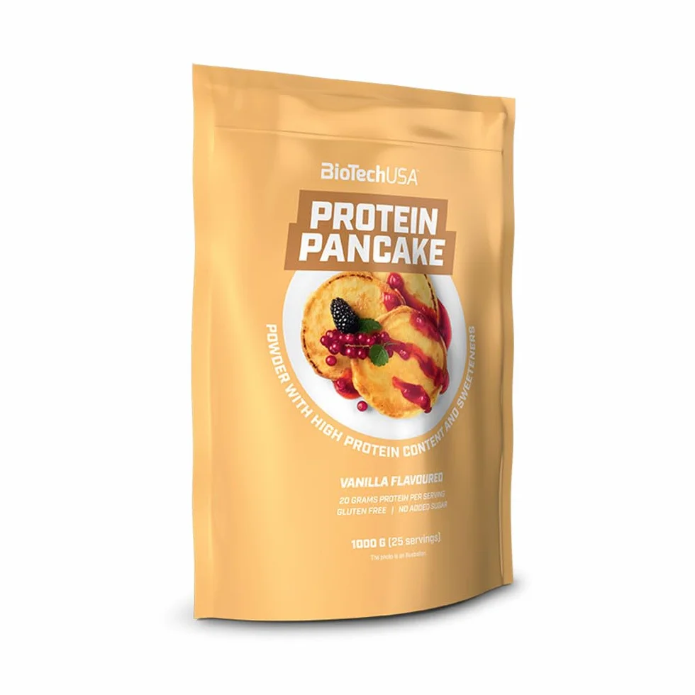 BioTechUSA Protein Pancake, Polvere per la preparazione di pancake ad alto contenuto proteico con dolcificanti e senza zuccheri aggiunti, 1000 g, Vaniglia