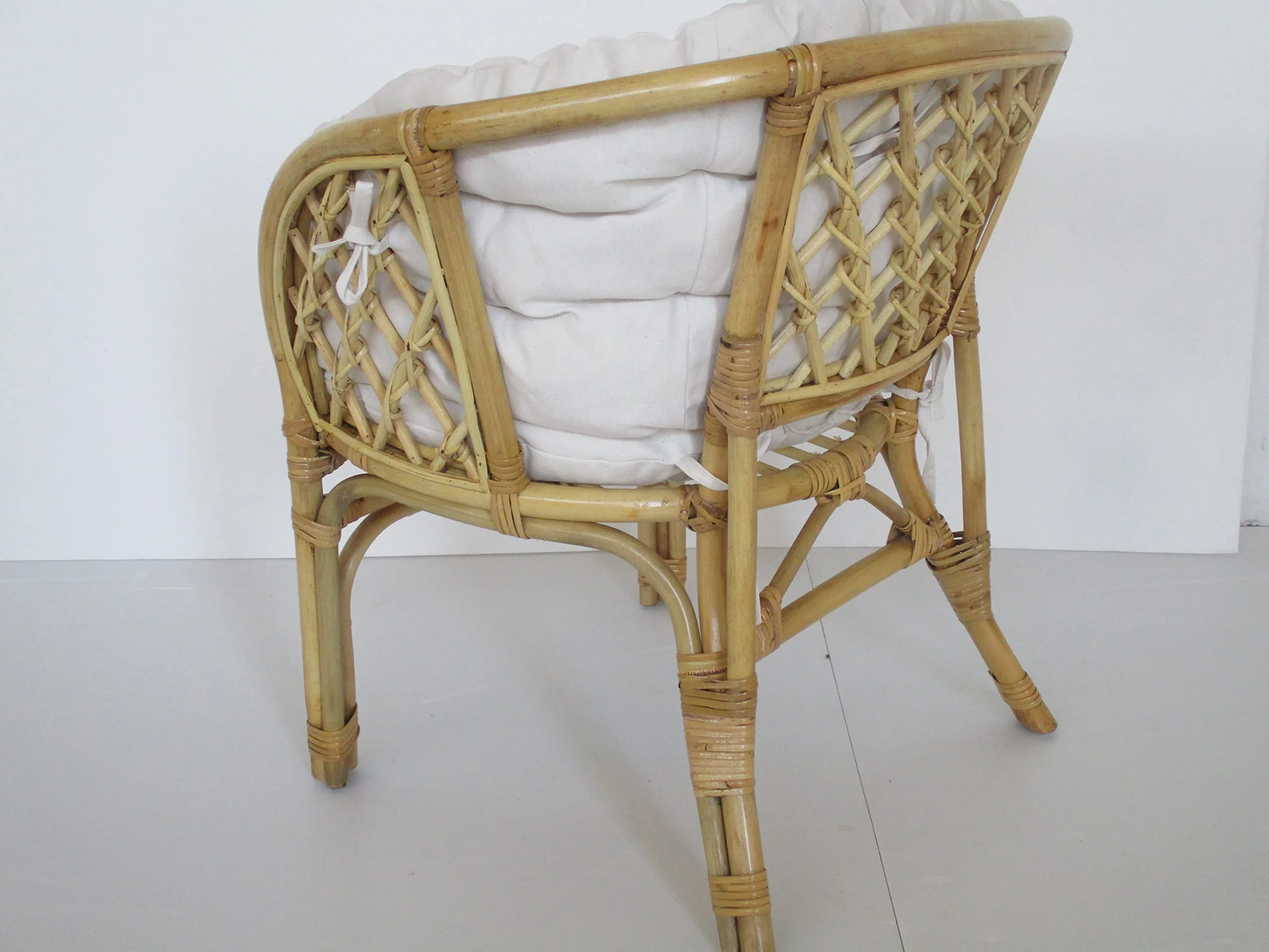 poltrona in vimini rattan naturale con cuscini per esterno ed interno cm 71x66x74 H cuscini in cotone di ottima qualità salotto