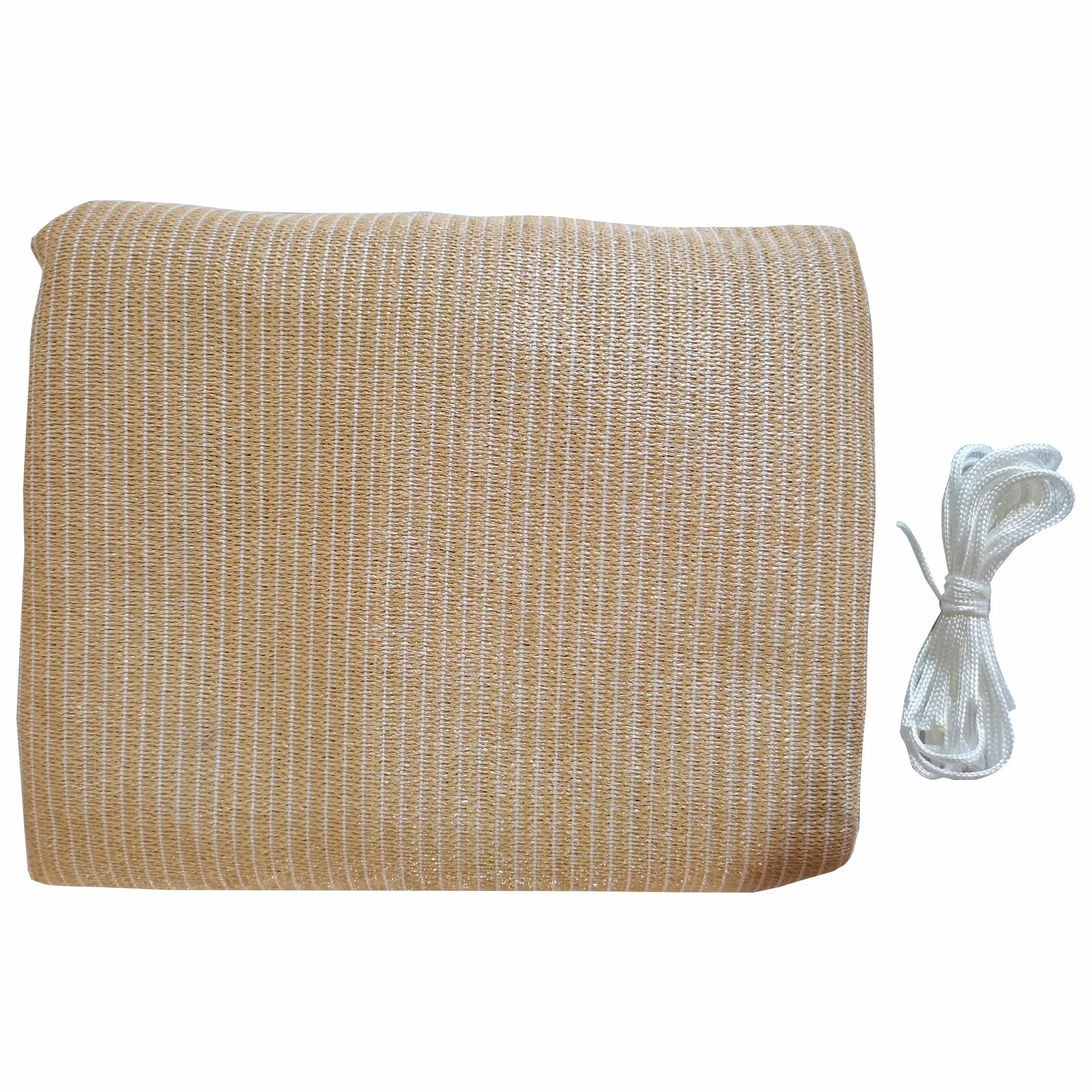 Rebecca Mobili Vela Parasole Telo Ombreggiante Triangolare Beige Polietilene Protezione Raggi Solari Giardino Campeggio 5x5x5 mt (Cod. RE6341)