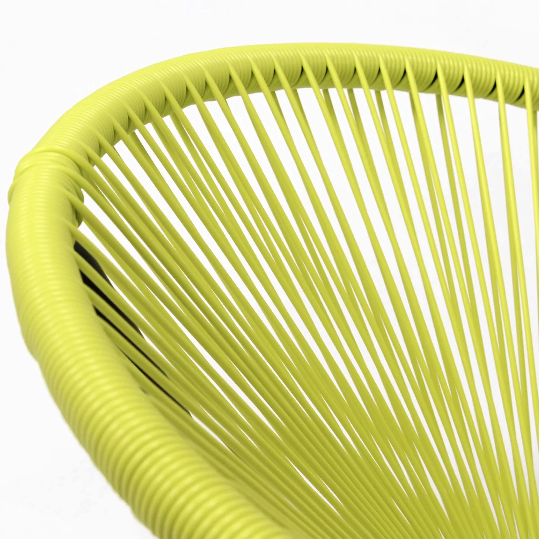 Rebecca Mobili Poltrona da Giardino, Sedia con Seduta Ovale, Giallo Nero, Acciaio PE, Design Rétro, Effetto Rattan, per Esterno Interno - Misure HxLxP: 80 x 70 x 76 cm - Art. RE7159