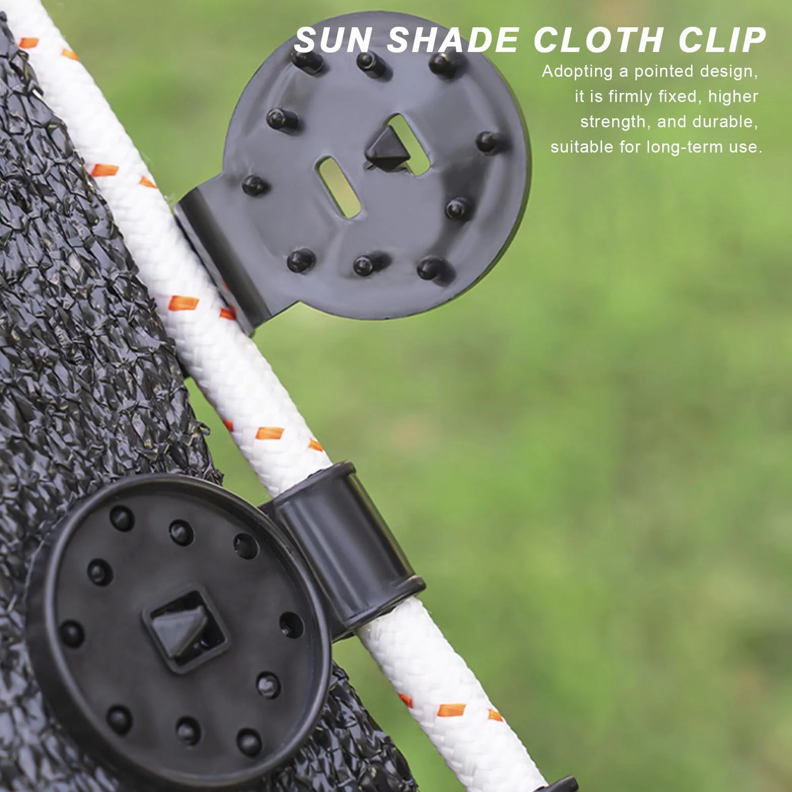 100 Pezzi Clip Plastica Parasole, Clip di Fissaggio per Rete Parasole, Anti-Ossidazione & Anti-Deformazione, per Reti Ombreggianti, Tessuti Antivento,Giardini, Cortili, Balconi (Nero)