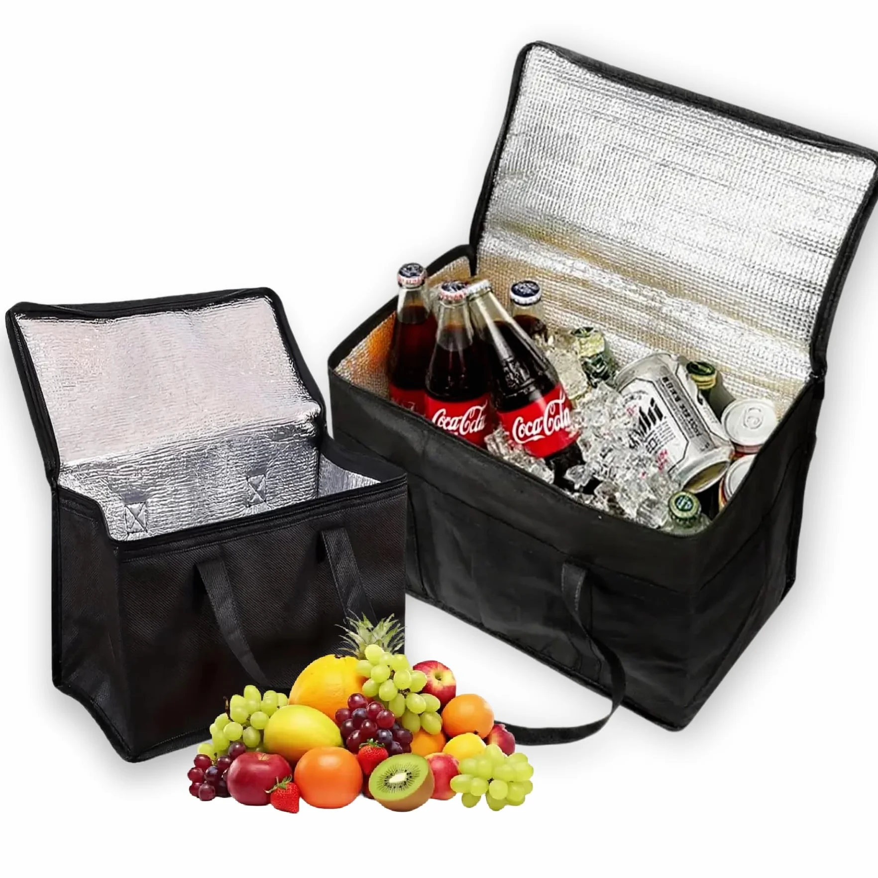 2 Pz Borsa Frigo Borsa Frigo Termica Borsa Da Viaggio Adatte Camping Pique Nique Lavoro Consegne