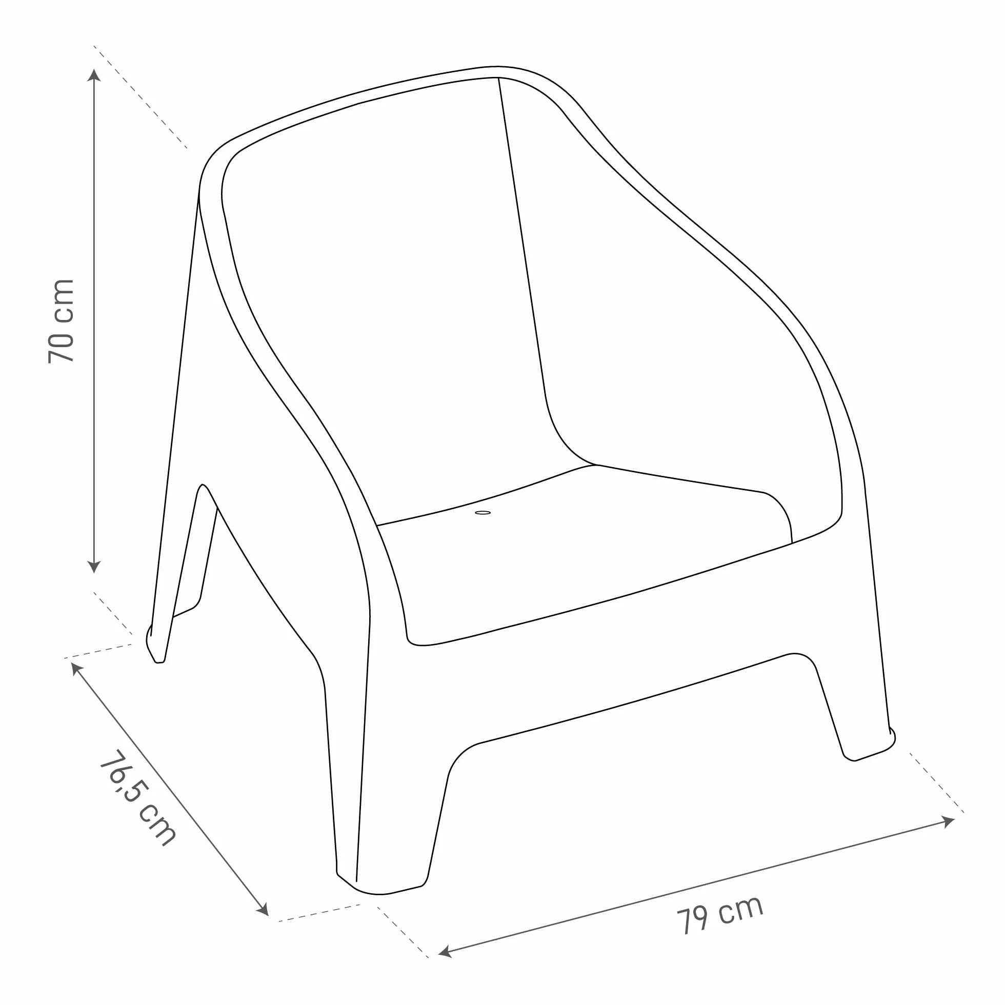 Toomax Kit 2 Poltrone Petra Bianco 79x76,5x70 cm, set di 2 poltrone moderne da giardino impilabili in resina di polipropilene resistente ai raggi UV, ideali per uso esterno