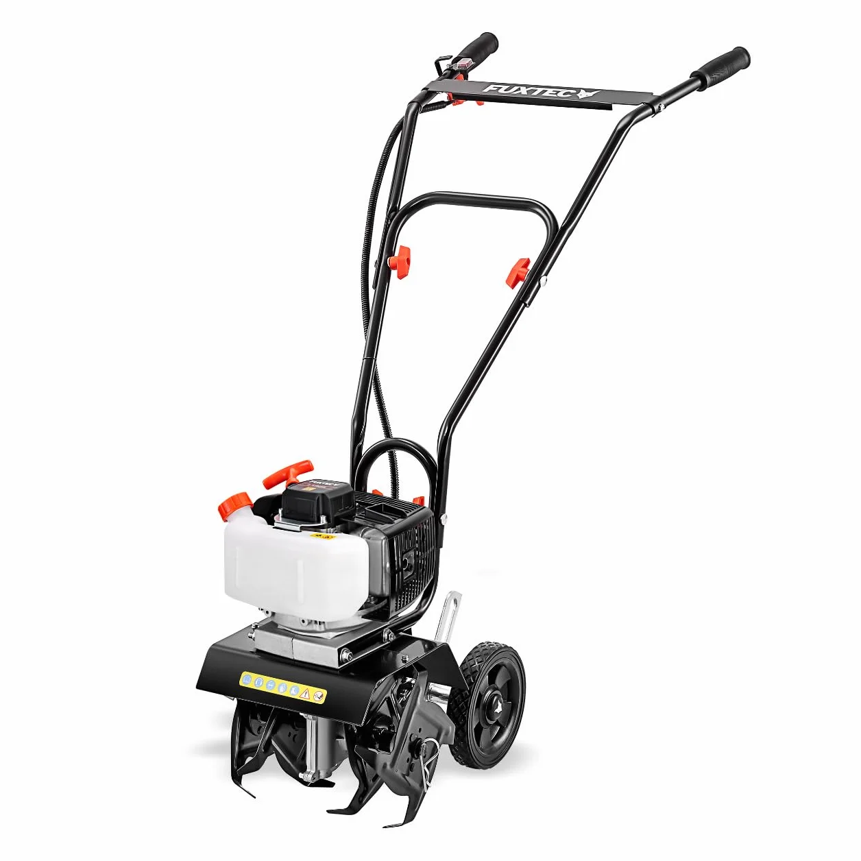FUXTEC Motozappa a Scoppio FX-AF152 – Potente fresatrice a benzina con motore 2 tempi, larghezza di lavoro 23 cm, cilindrata 51,6 cc, 2 frese da 70 mm, peso netto 14 kg