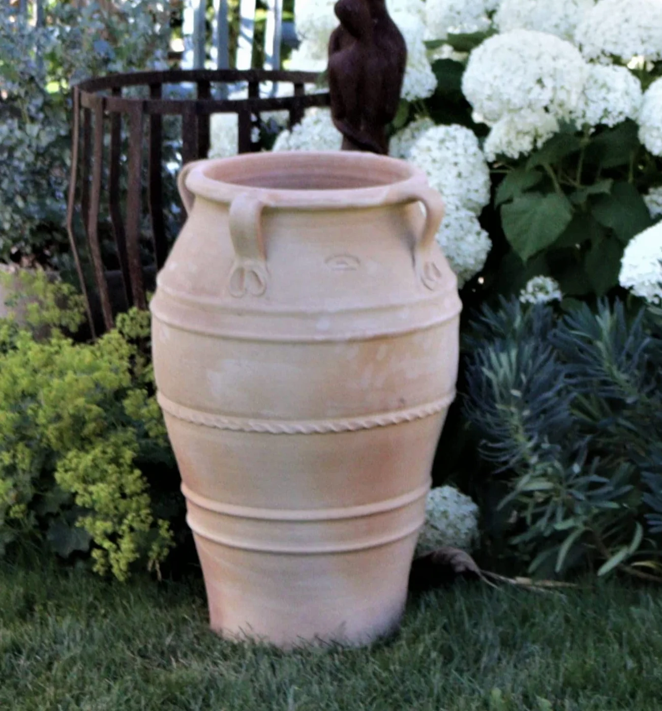 Palatina Werkstatt Esclusiva anfora in terracotta, 70 cm, 100% fatto a mano, bellezza inconfondibile per il vostro giardino e interni