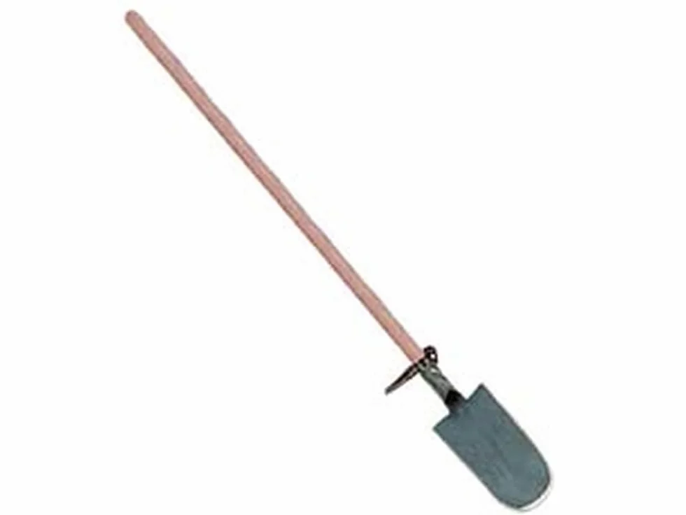 1PEZZO VANGA DA VIVAISTA FORGIATA CON MANICO LEGNO - gr.1450 cm.17x30/156h.