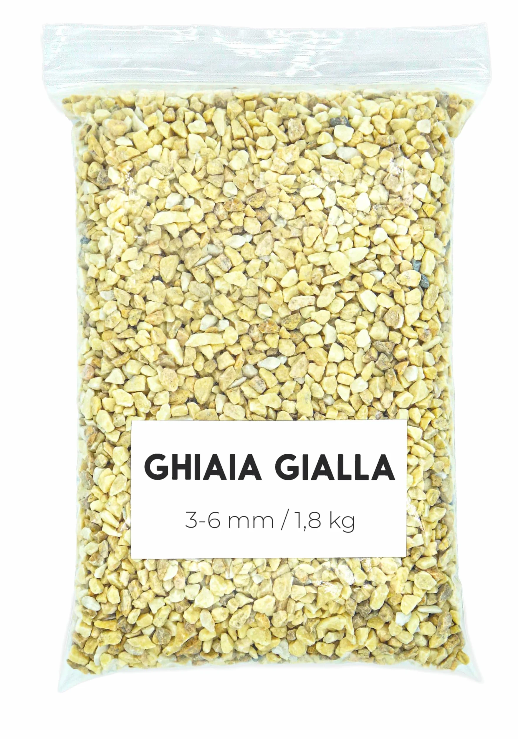 Ghiaia Giallo 1,8 kg - Ghiaia per Acquario - Sassolini Decorativi per Vasi - Sassi Decorativi per Vasi - Ghiaia per Vasi - Sassolini per Acquario - Ciottoli Decorativi (3-6 mm) (Giallo)