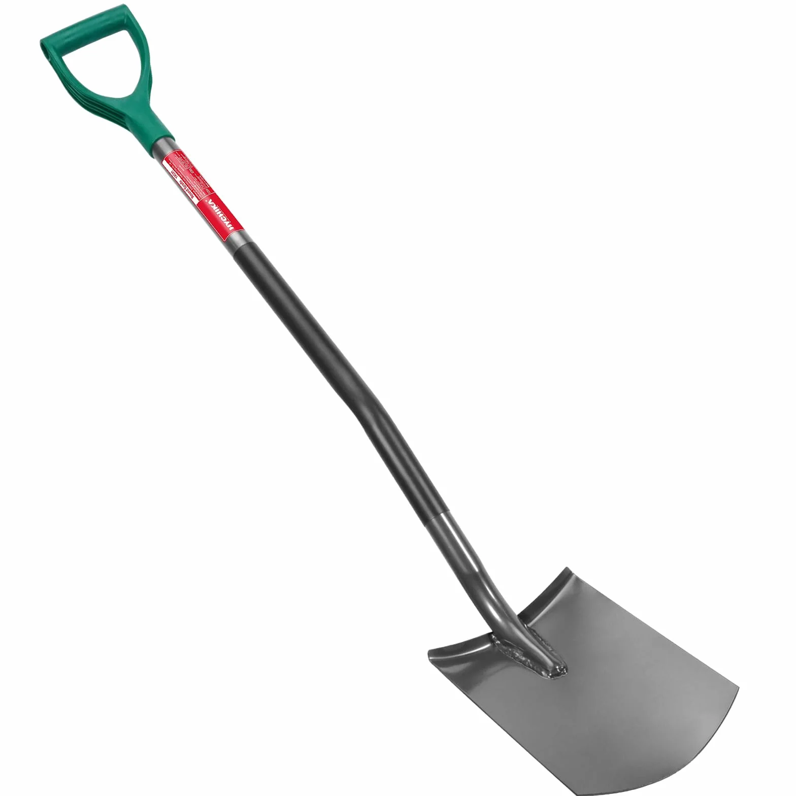 HYCHIKA Pala da Giardino Circolare, Vanga da Giardinaggi, Pala da Scavo, Acciaio Temprato di Alta Qualità, Manico Ergonomico Impugnatura a D, per Piante, Agricola, Diserbo, Spalatura Neve