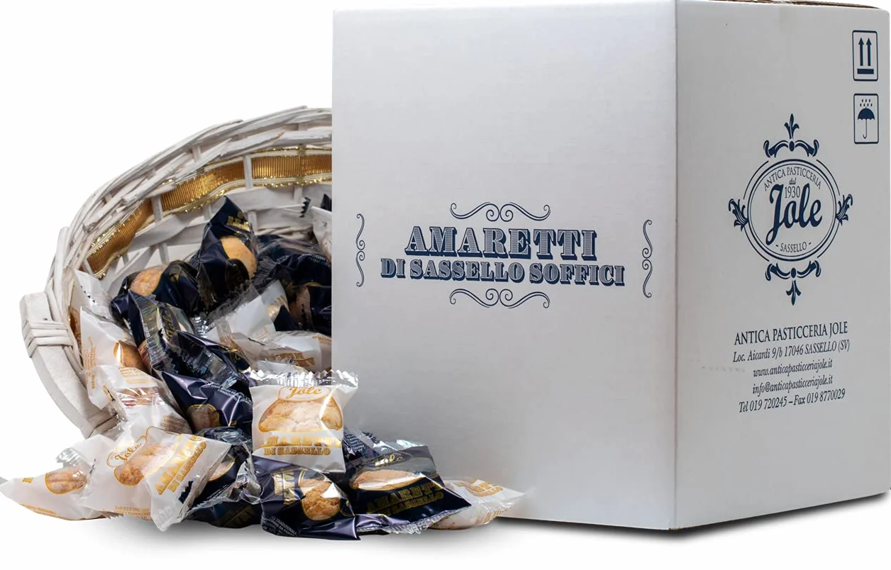 AMARETTI DI SASSELLO TRADIZIONALI SOFFICI INCARTO RAVIOLO 2000 gr Lavorati a mano