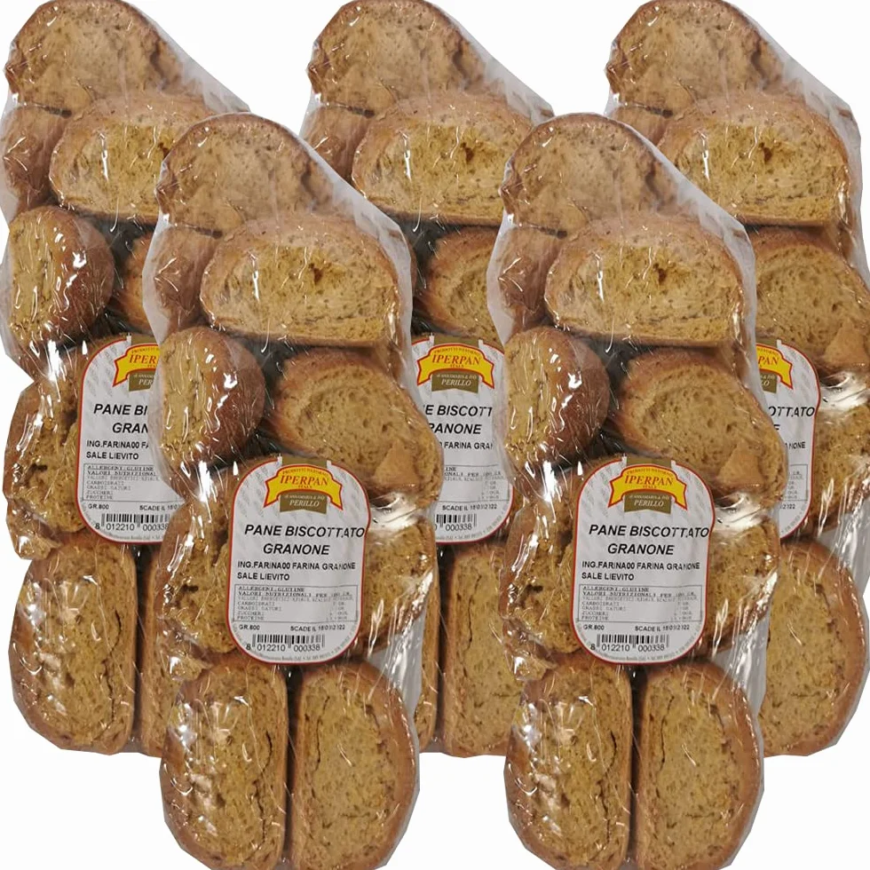 Pane Biscottato | Farina Granone | Mascuotto | 4.9 Kg | Alta Qualità Artigianale | 7 Buste da 700Gr Freselle | Sapori Mediterraneo | Ingrediente Caponata Napoletana | Idea regalo