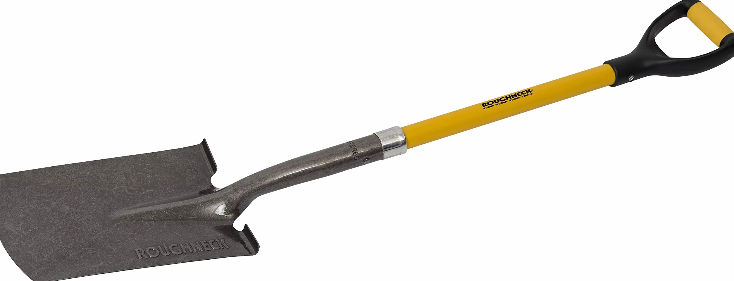 Vanga da scavo Roughneck 1070 mm (42") – Lama in acciaio al carbonio, attacco rinforzato, manico in fibra di vetro, battistrada antiscivolo per giardinaggio e paesaggistica