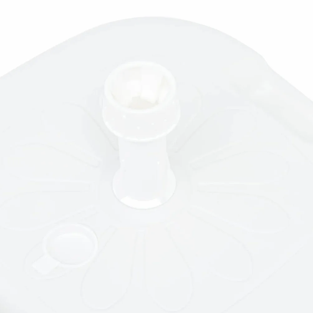 vidaXL Base per Ombrellone Riempibile con Sabbia/Acqua Sostegno per Parasole Fermo Supporto Base di Appoggio 16L Bianca in Plastica